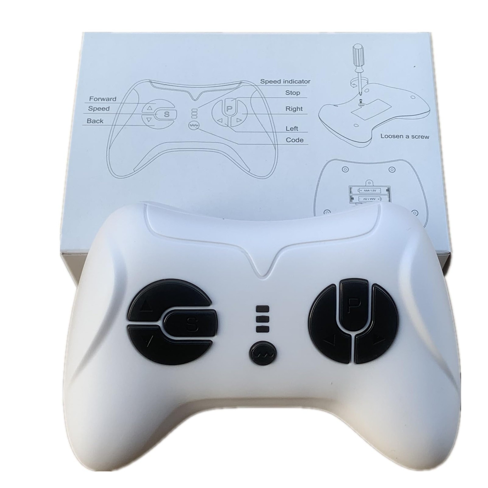 2.4G Bluetooth Remote Control Transmitter Children’s Electric Large, White