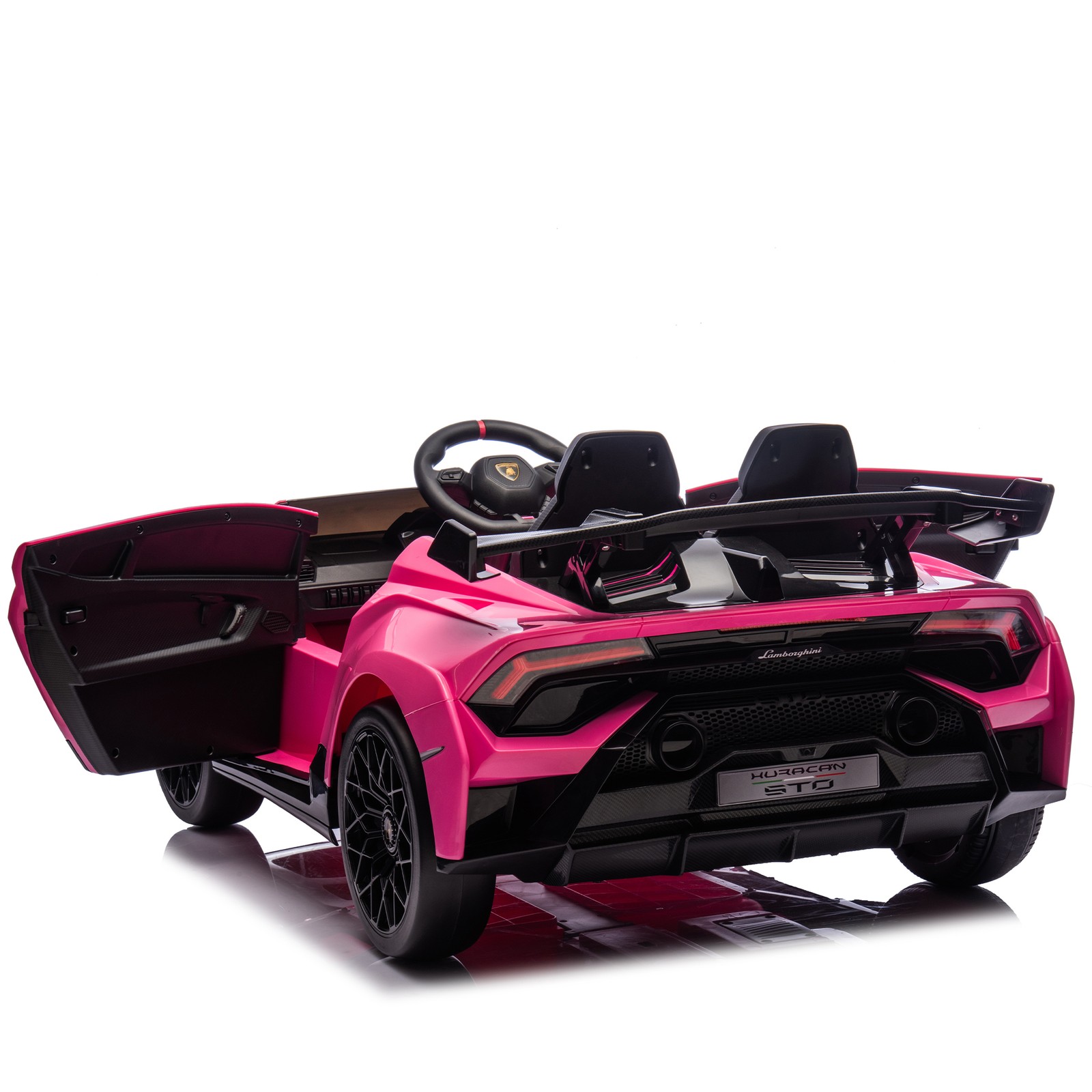 24V Kids Electric Ride-On Drift Car 1.86-5.59MPH Foam Front Wheels Ages 3-6 Pink