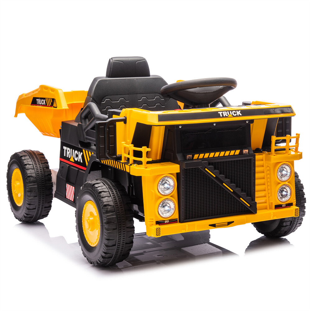 12V Kids Ride On Dump Truck W/ Remote Control 1.24-3.11MPH Kids Toy for Aged 3-5