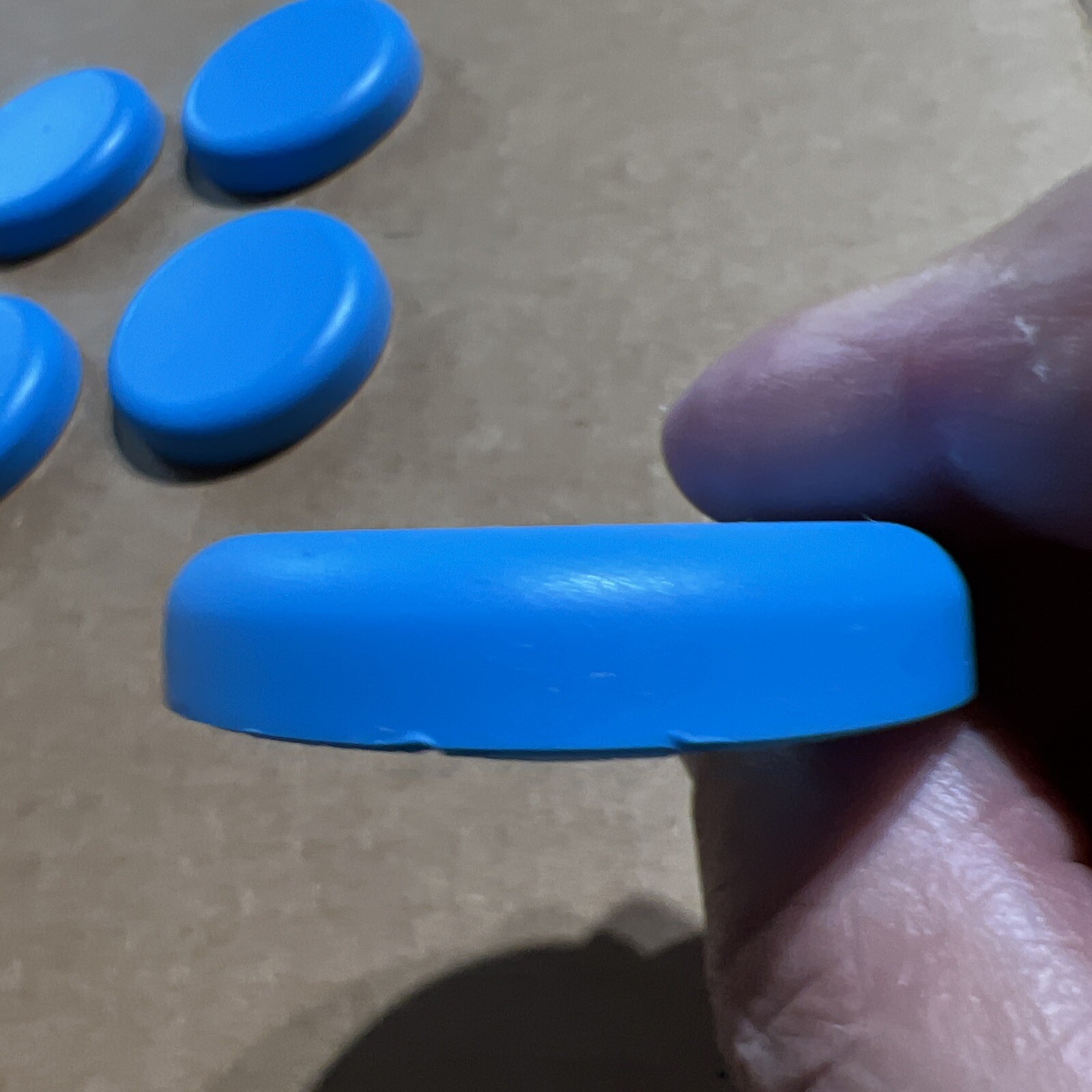 Peg Perego Thomas the Train Ride-On Replacement Part~BLUE WHEEL CAP COVERS (X6)