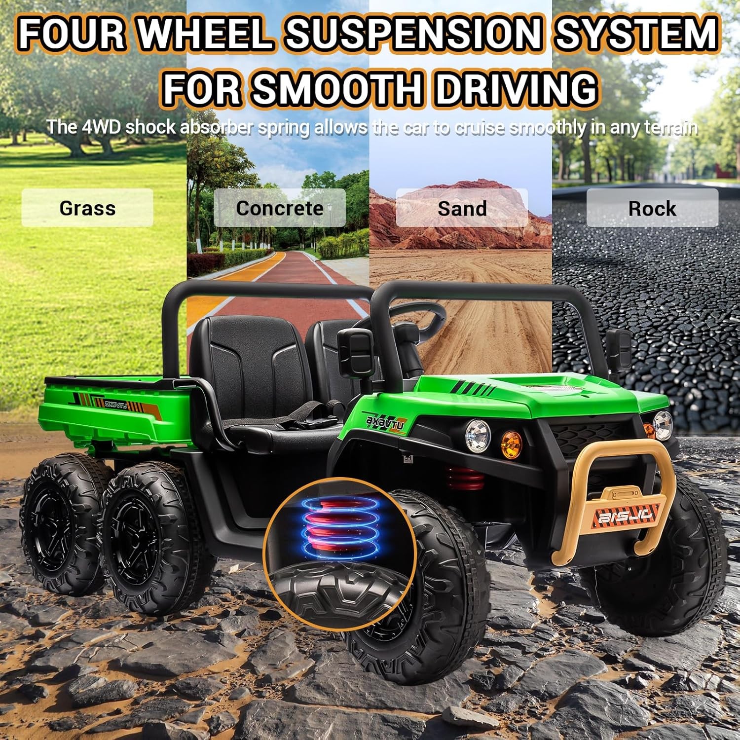Kids 24V Ride On Dump Truck UTV Electric Ride On Car Toys Vehicles w/ Dump Bed