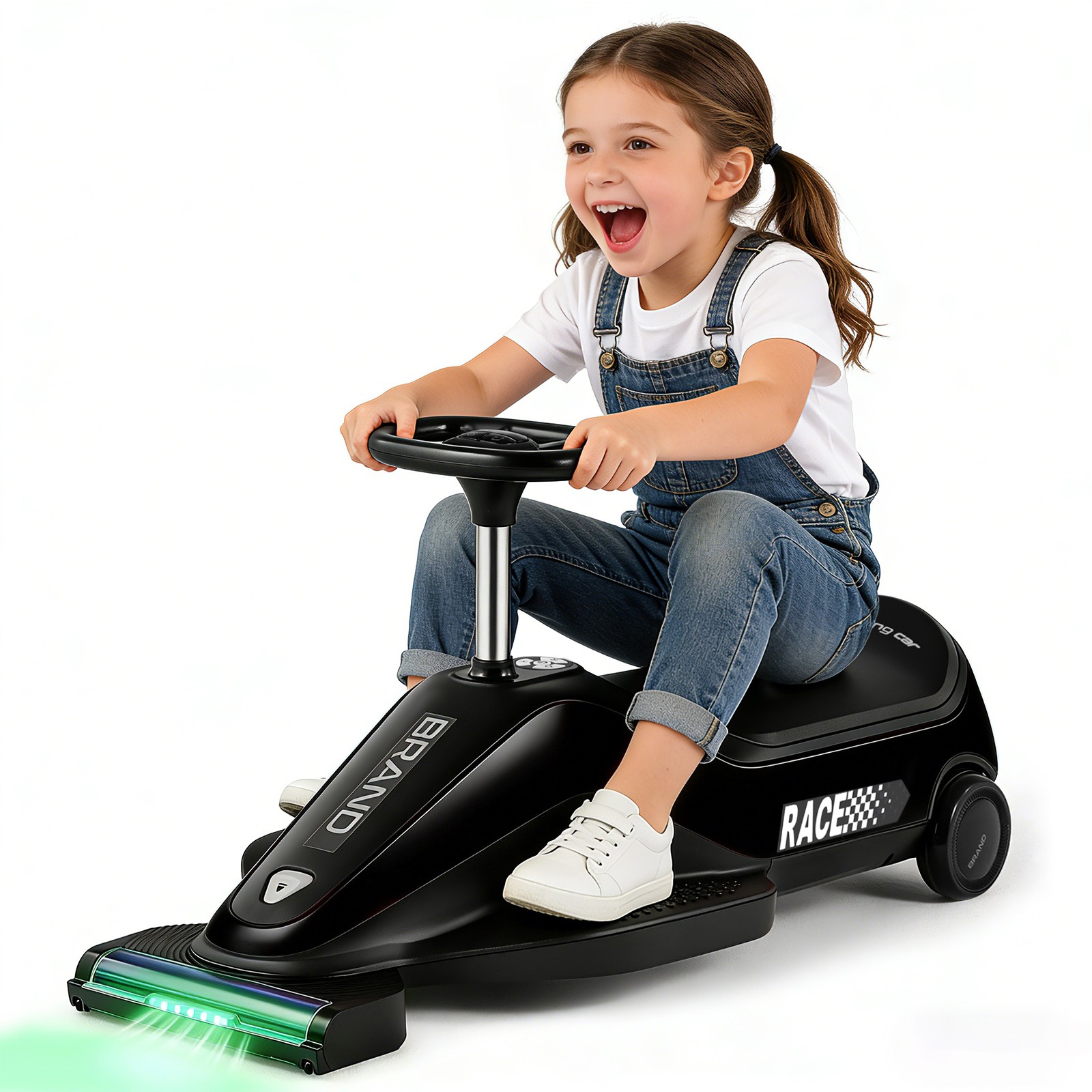 2IN1 12V Kids Ride On Car Electric Go Kart w/Vacuum Cleaning 2Speed,Music,Lights