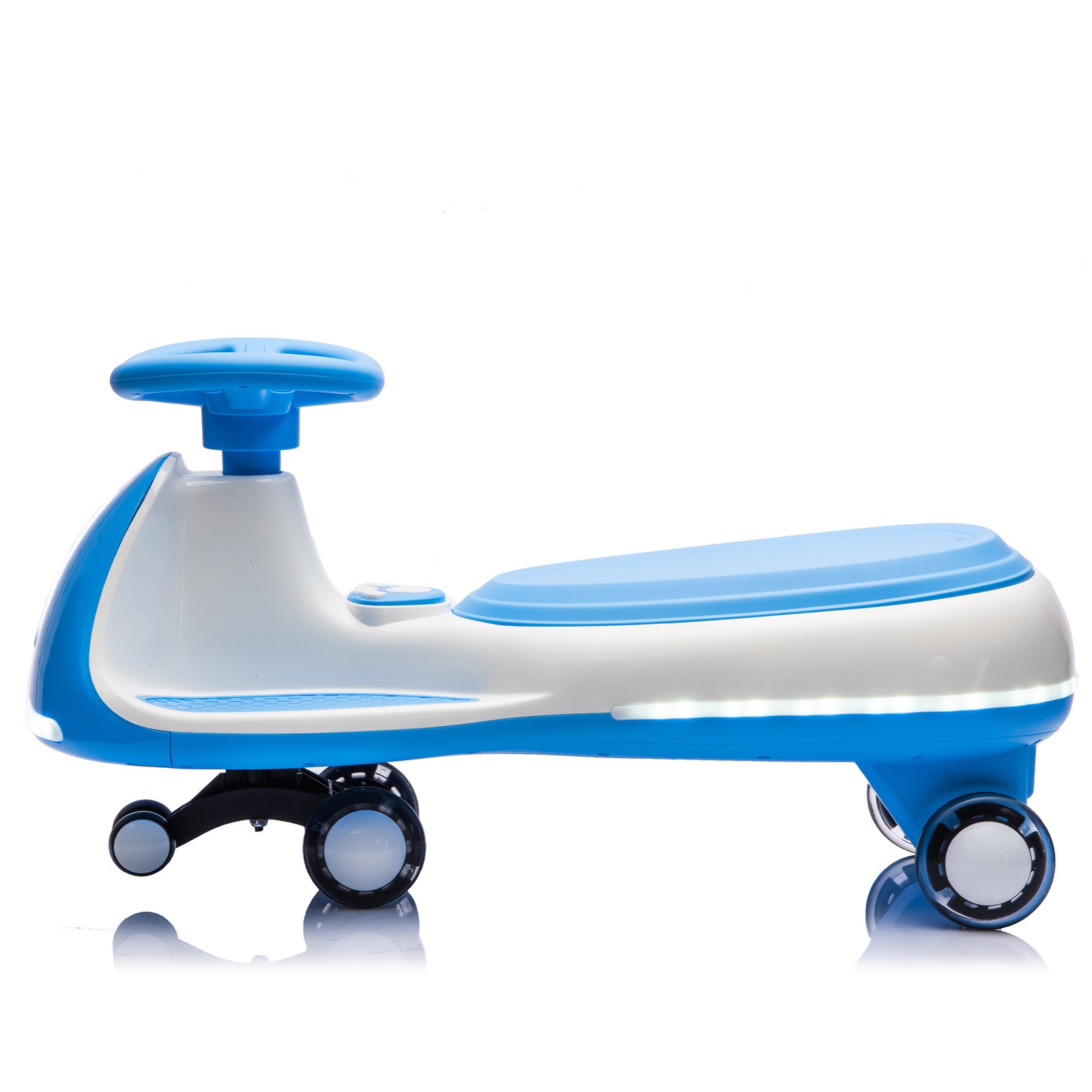 2in1 12V Kids ride on Electric Wiggle Car 5MPH Max Speed Bluetooth Music – Blue