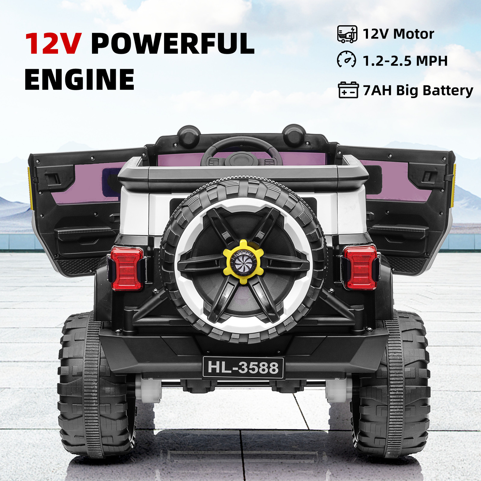 12V Kids Electric Ride on ATV Truck,Single Seat Truck for Boys & Girls Ages 3-7