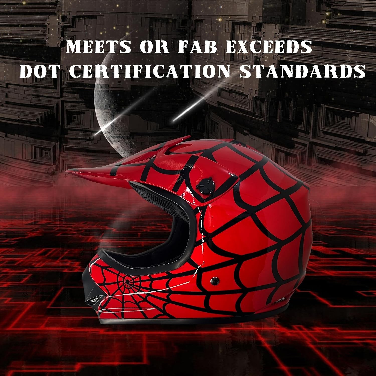 KRN Youth Kids Off-Road ATV Helmet DOT Approved – Motorcycle Motocross Dirt B…