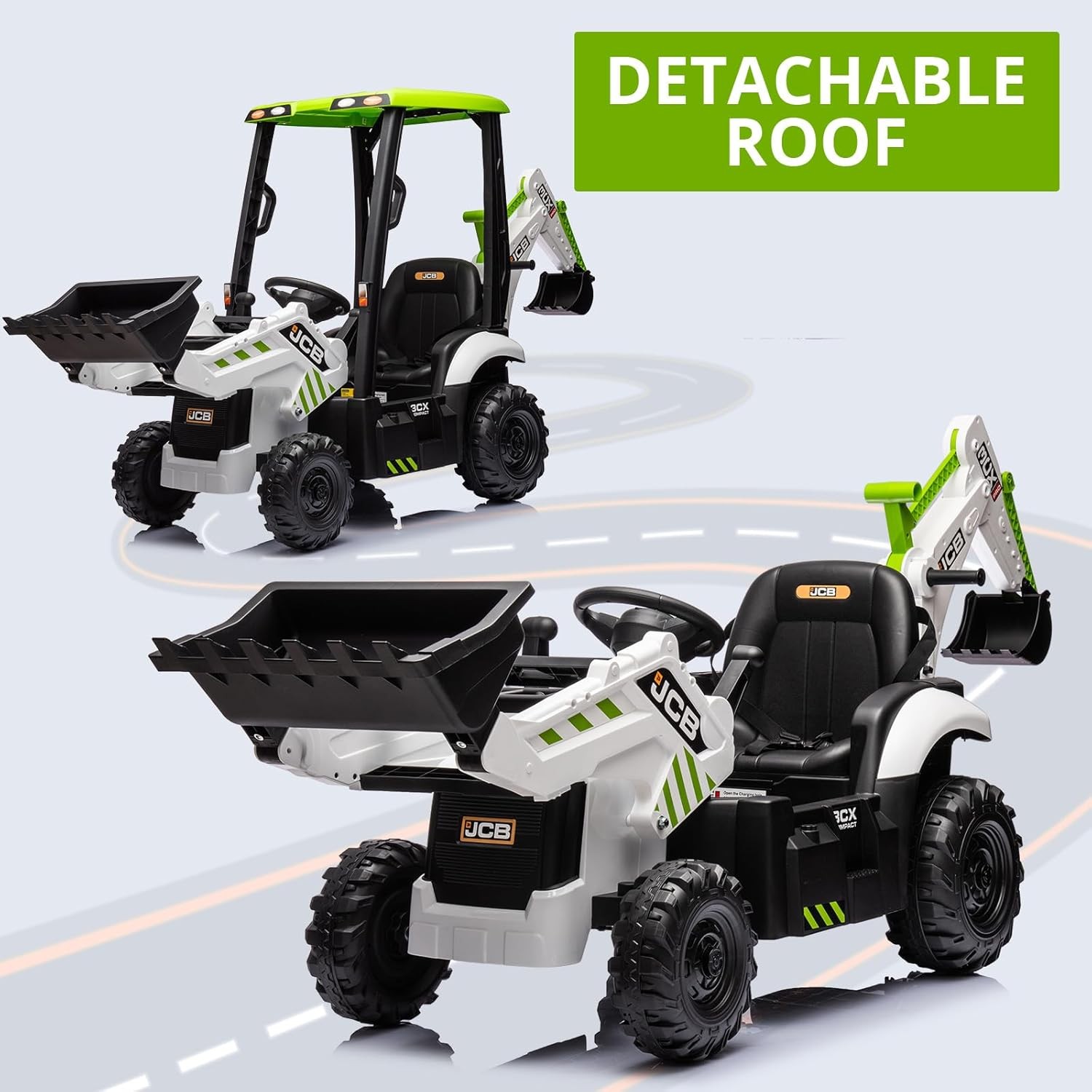 12V Electric Ride On Excavator Front Loader Digger Toy Kid Remote Control Car
