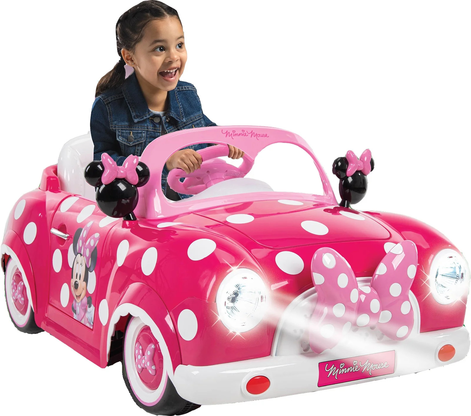 Huffy Minnie Mouse 6V Battery-Powered Ride-On Car for Kids Ages 3+