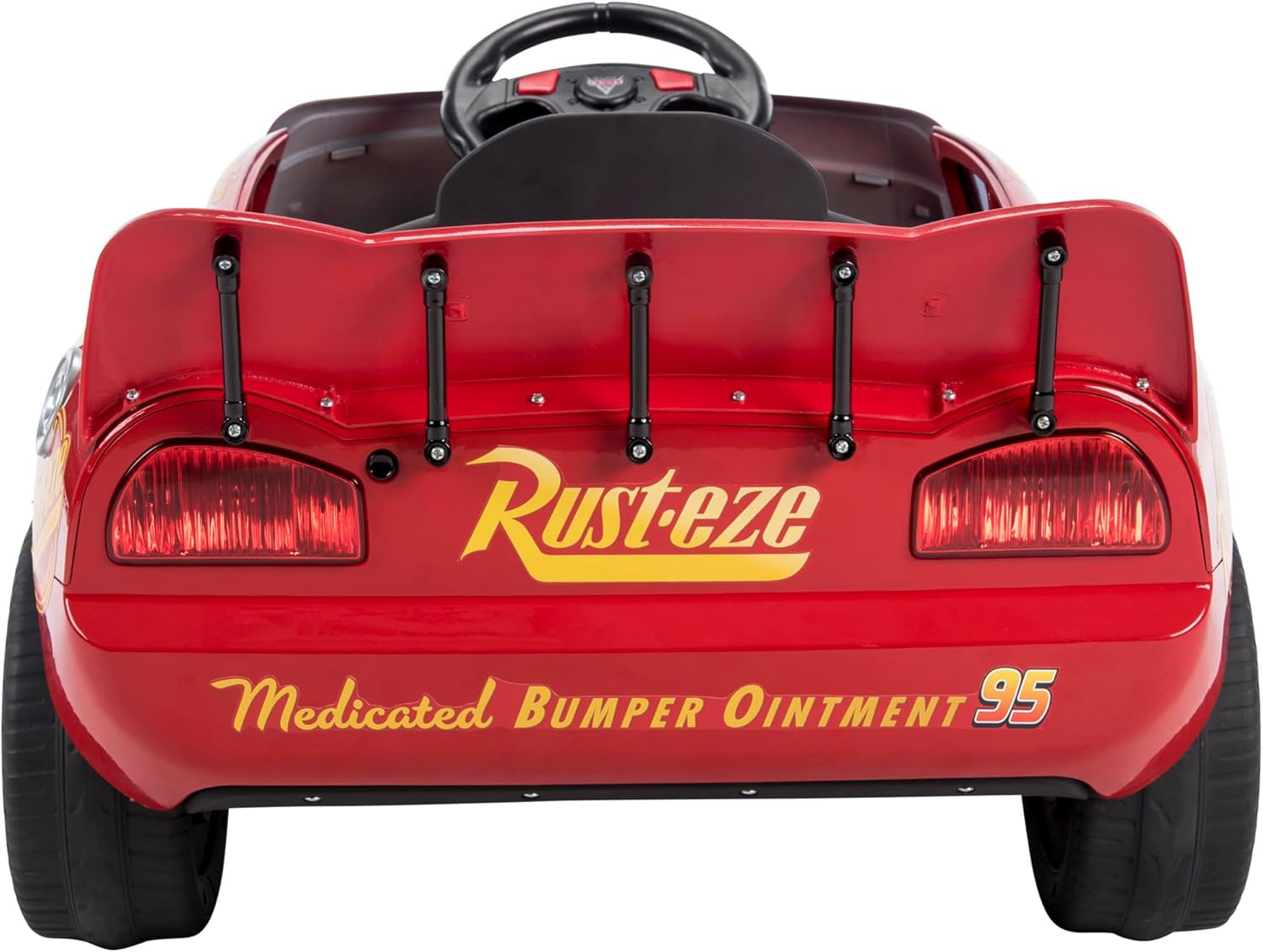 Cars Lightning Mcqueen 6V Ride-On Toy Car with Headlights & Engine Sounds, Foot