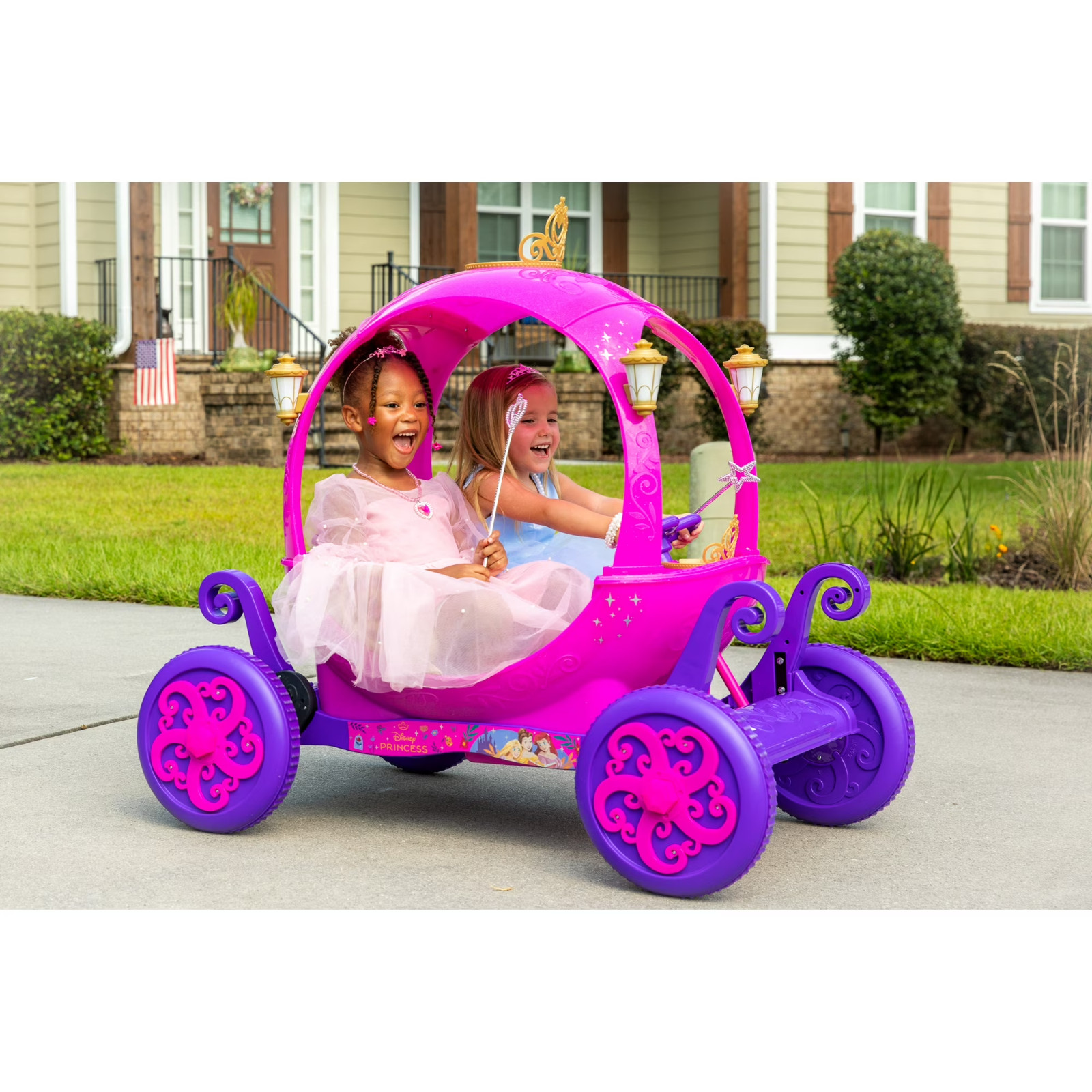 Disney Princess 24V Battery-Powered Ride-On Carriage w/ Parent Remote, Ages 3+
