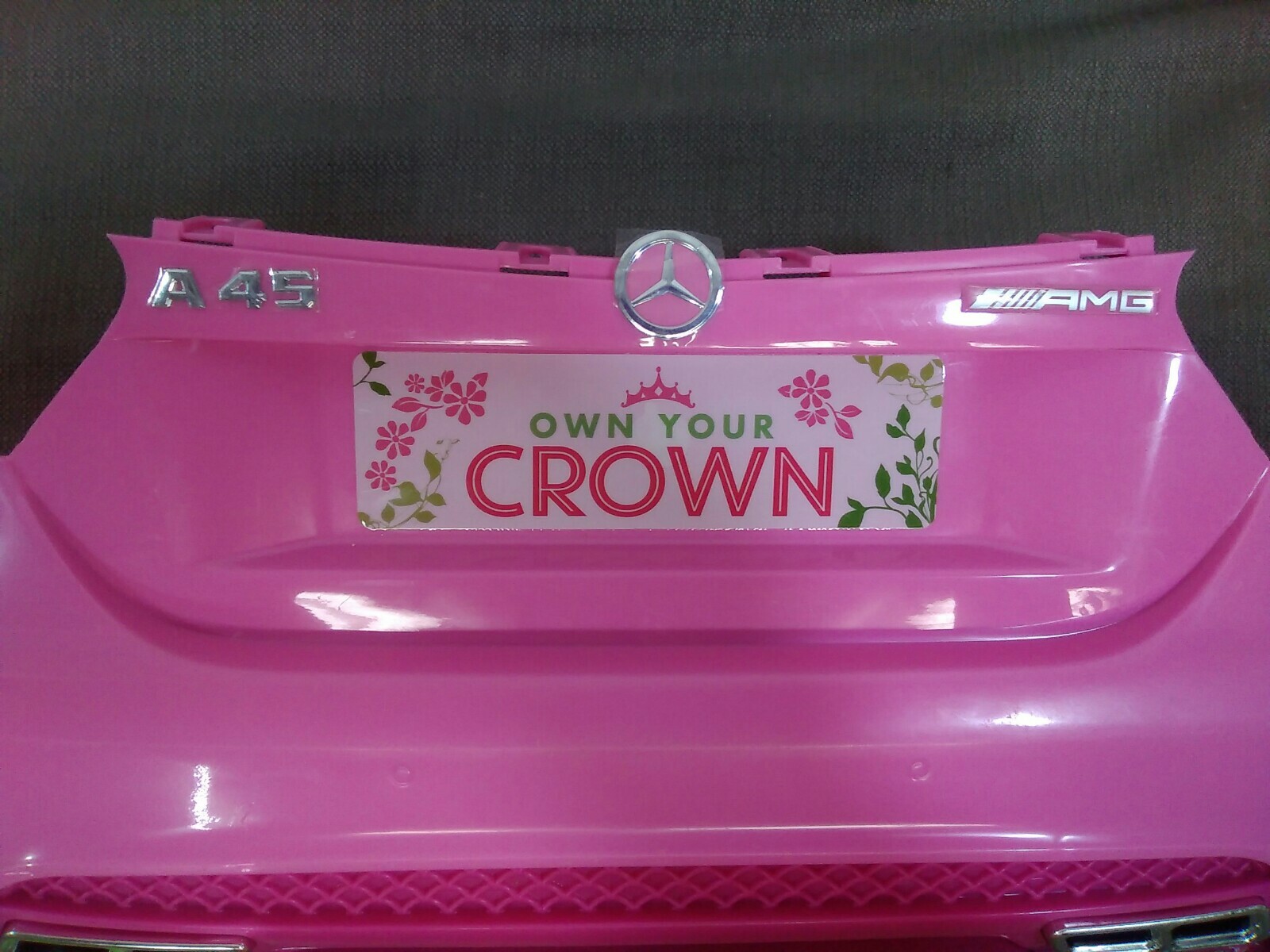 Power Wheels Disney princess Mercedes-Benz AMG 45 pink rear bumper assembly only