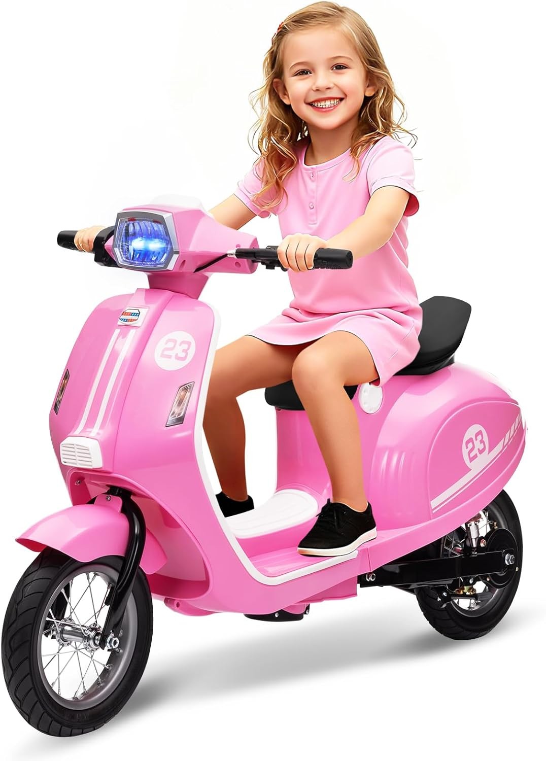 Electric Kids Motorcycle 24V, 350W Motor, Waterproof,12″ Pneumatic Tires,Ages 8+