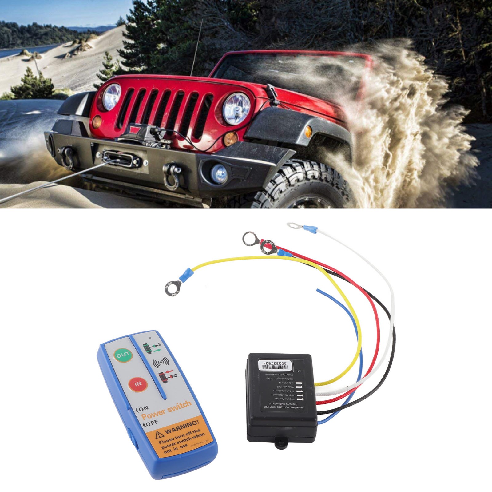 Wireless Winch Transmitter For Truck ATV SUV Remote Control System MRQS