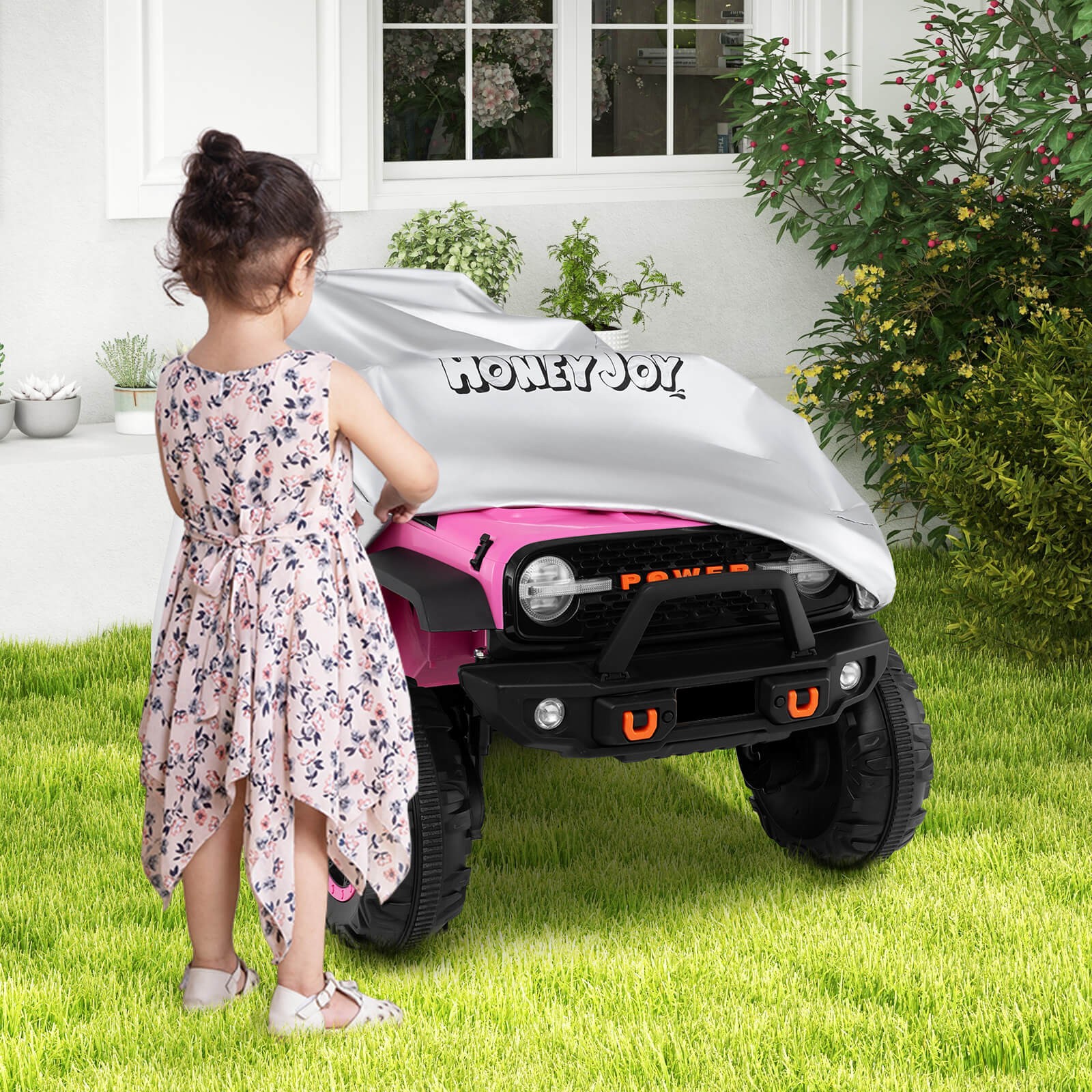 Kids Ride-On Toy Car Cover w/Silver Coating Storage Bag Universal Fit for Truck