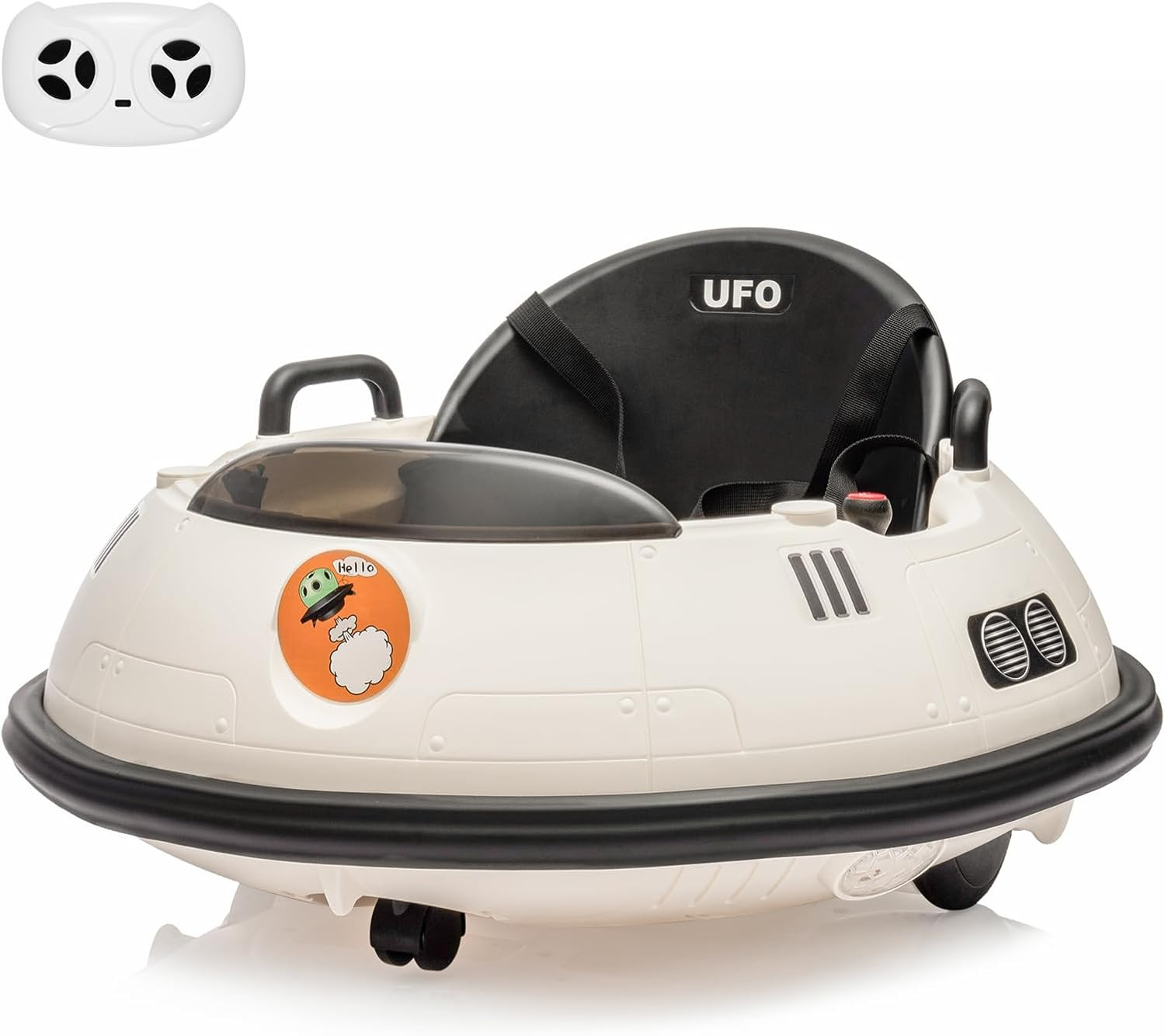 Ride on Bumper Car, 12V Electric Toddlers Car with Remote Control, Safety Belt,
