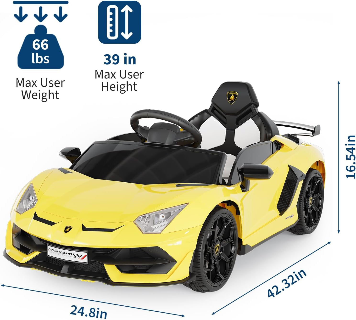 12V Kids Electric Car with Remote Control, LED Lights & Sound System – Licensed