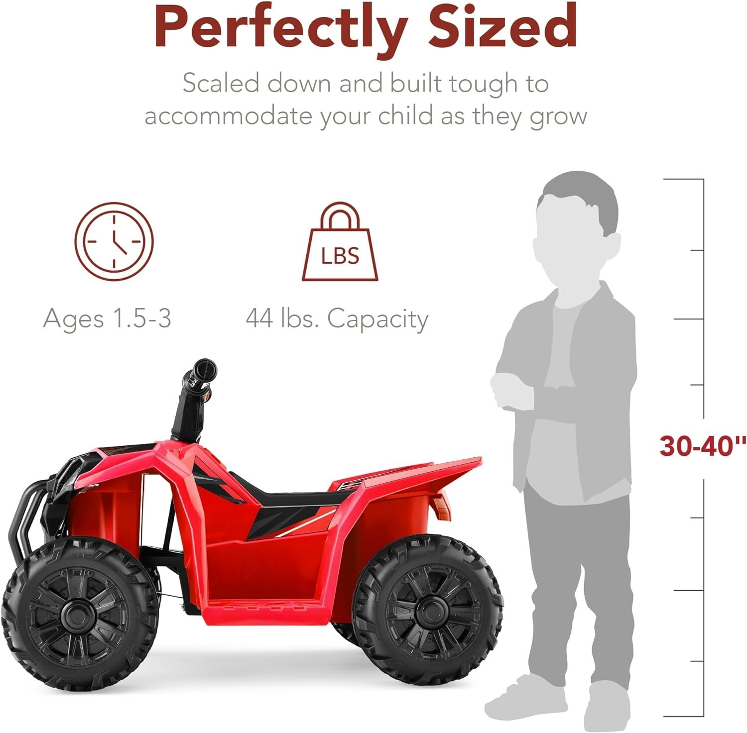 6V Kids ATV 4 Wheeler Quad Car Off-road Ride on Toy 1.8 MPH Max-speed
