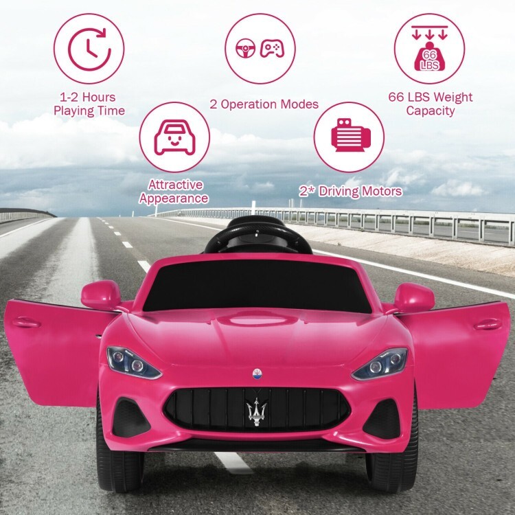 12V Kids Ride On Car Toddler Toy Girls Gift Remote Control w/ Lights Music Pink