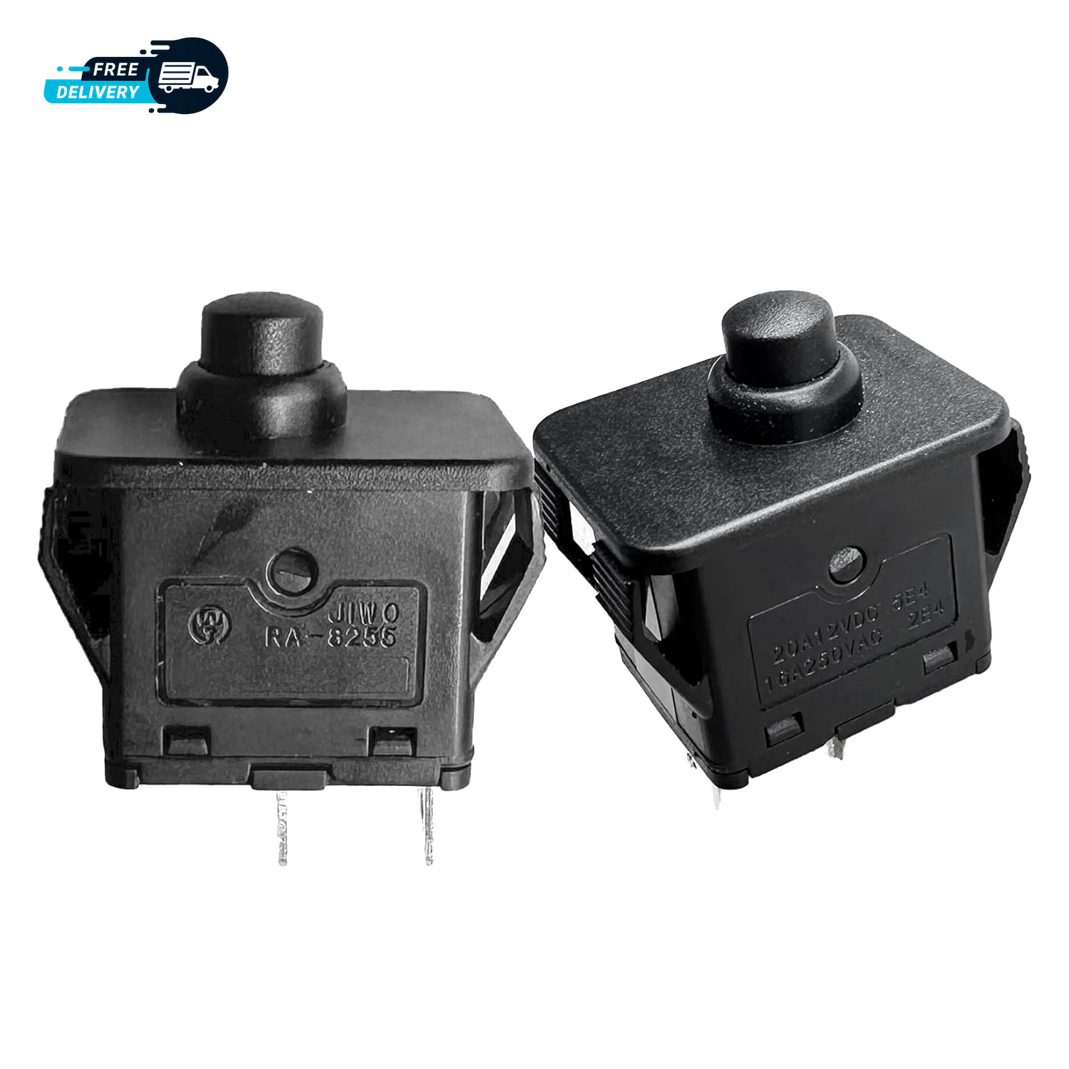 2 Pcs 12V Power Wheel Foot Pedal Plunger Type Switch Accelerator Gas Pedal