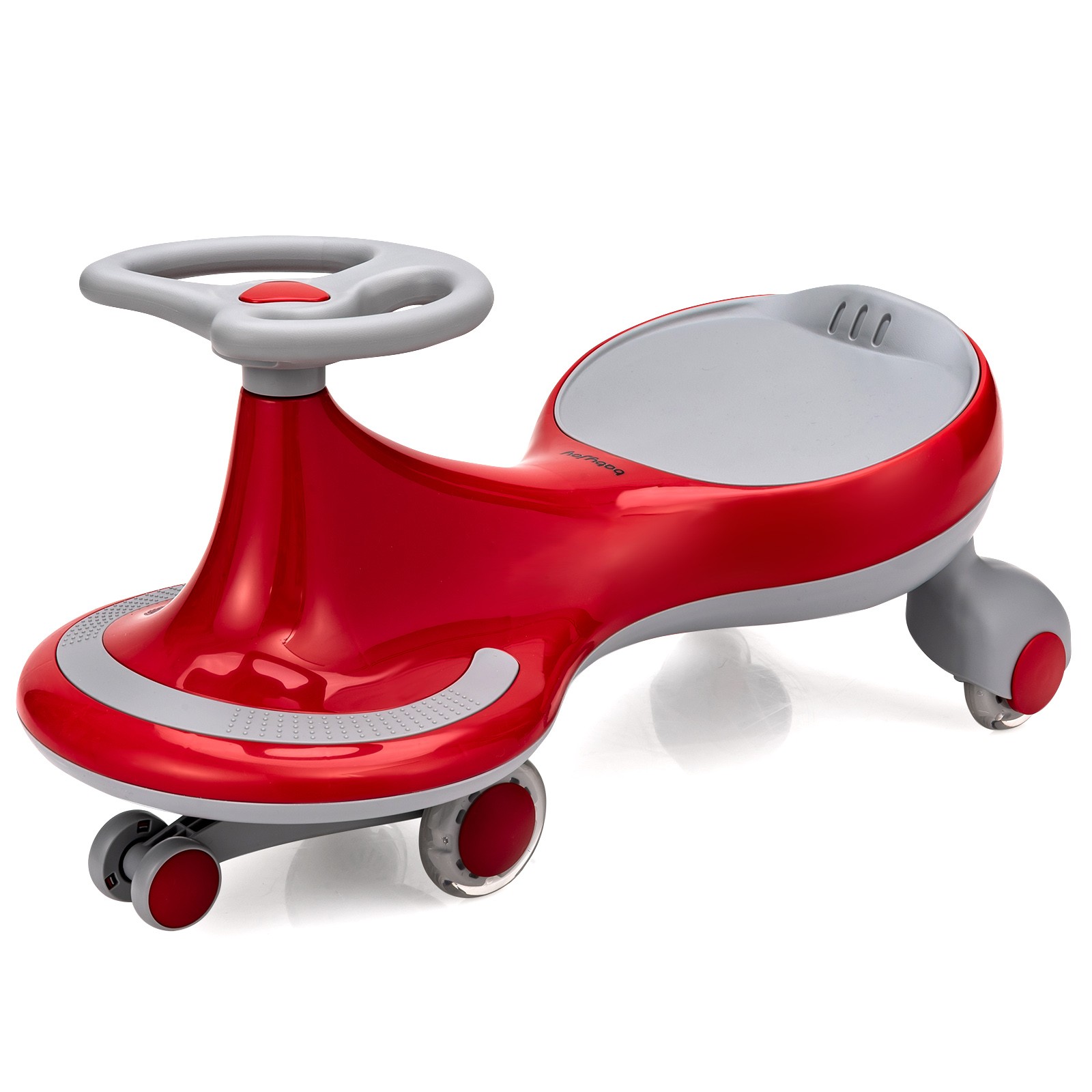 Wiggle Car Ride-on Toy w/ Flashing Wheels for Toddlers & Kids Red