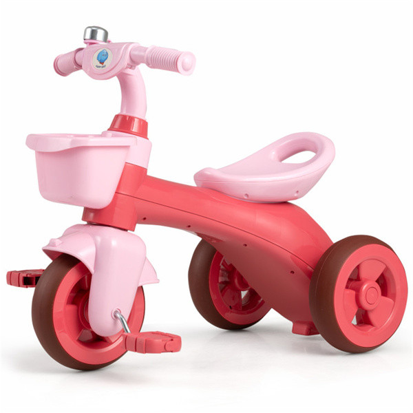 Kids Tricycle Ride With Storage Basket Bell Anti-Slip Pedal Stable 3-5 Years Old