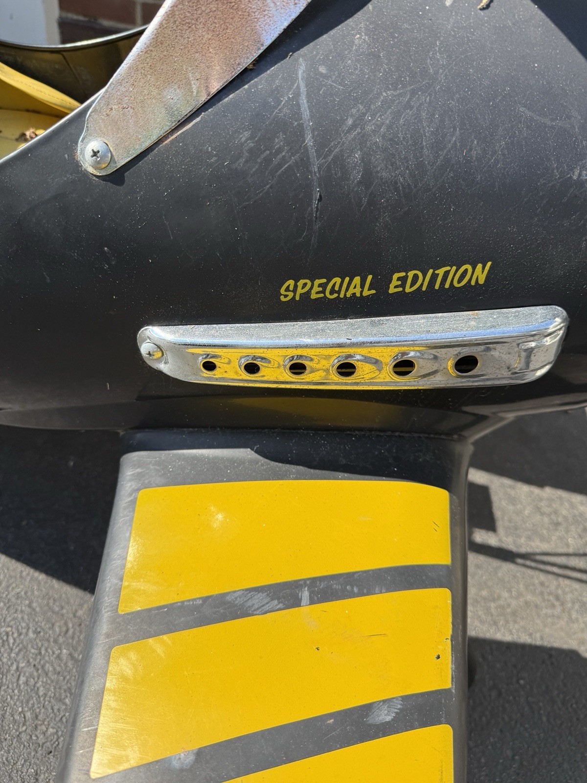 American Retro Yellow Jacket Pedal Airplane Special Edition Metal Ride On Toy