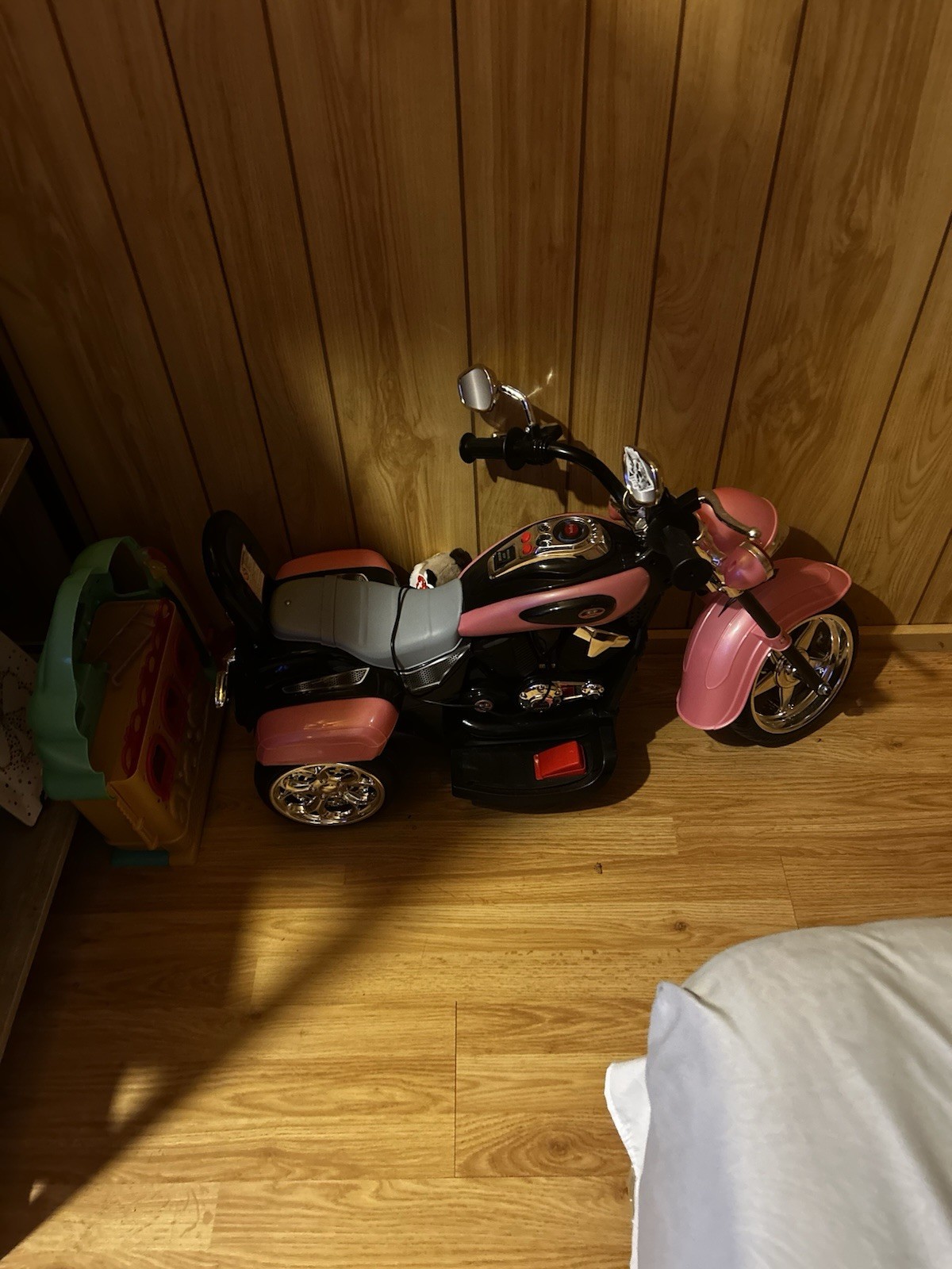 Pink Battery Operated Ride-On Motorcycle Toy for Kids Ages 3-7 Years Cars Theme