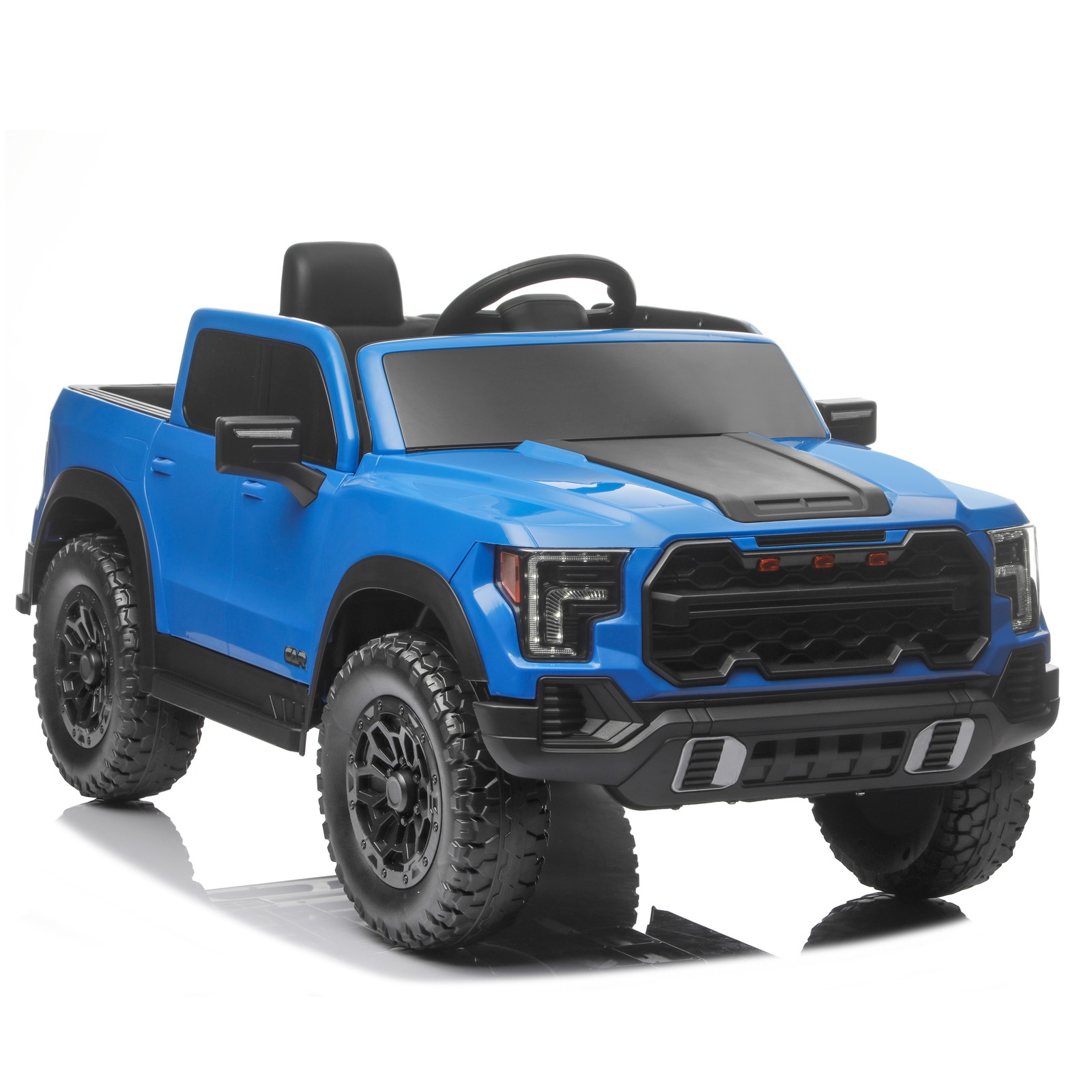 12V Kids Ride-On Car Remote Control, 4-Wheel Shock Absorption 3-6 Years Blue