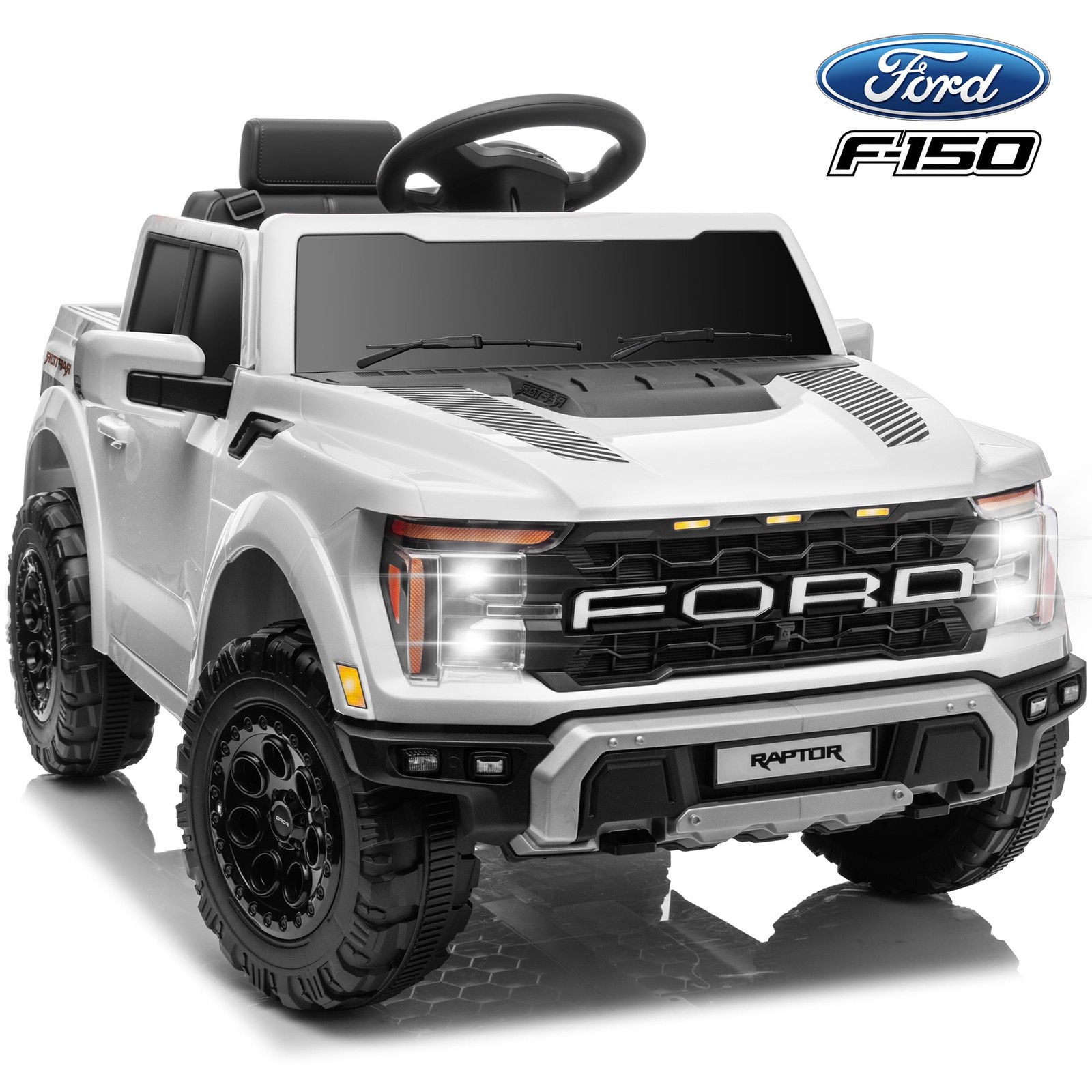 Ford F150 12V Ride On Toy Car Raptor Electric Powered Truck Remote Control