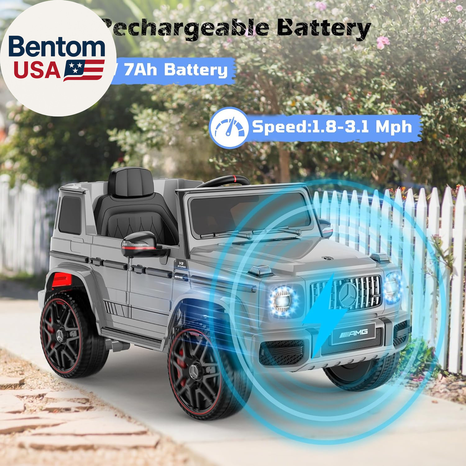 Licensed Mercedes-Benz G63 Car for Kids, 12V Ride on Car W/Parent Remote Control