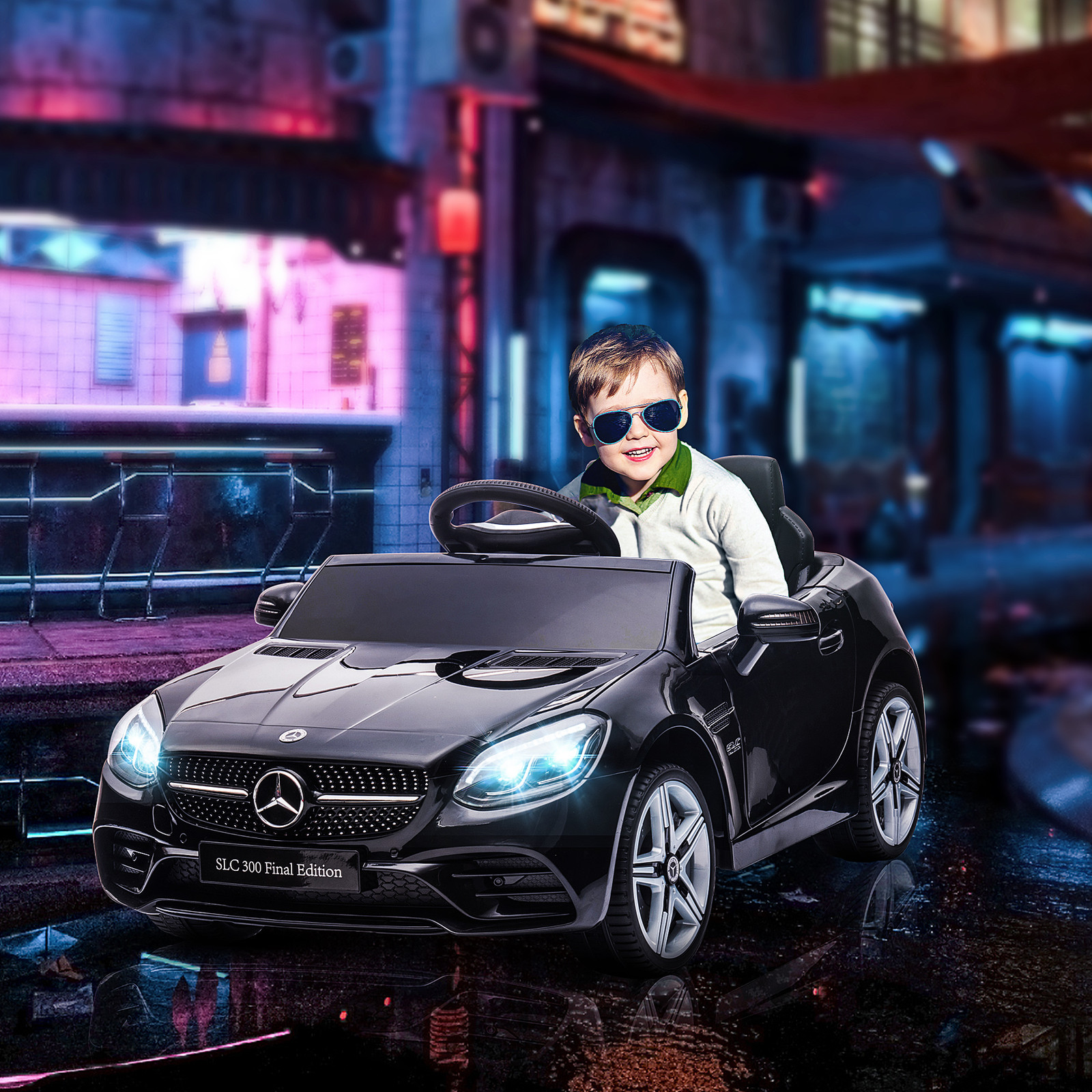 12V Ride On Toy Car for Kids with Remote Control, Black