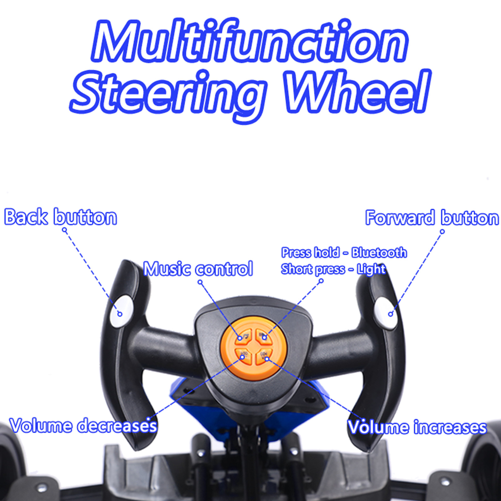 12V Kids Go Kart Electric Ride on Toy Adjustable Seat for Boys Girls 3-6 Years