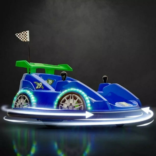 FLYBAR FUNPARK RACER RIDE-ON BUMPER CAR VEHICLE KIDS TODDLERS – BLUE/GREEN