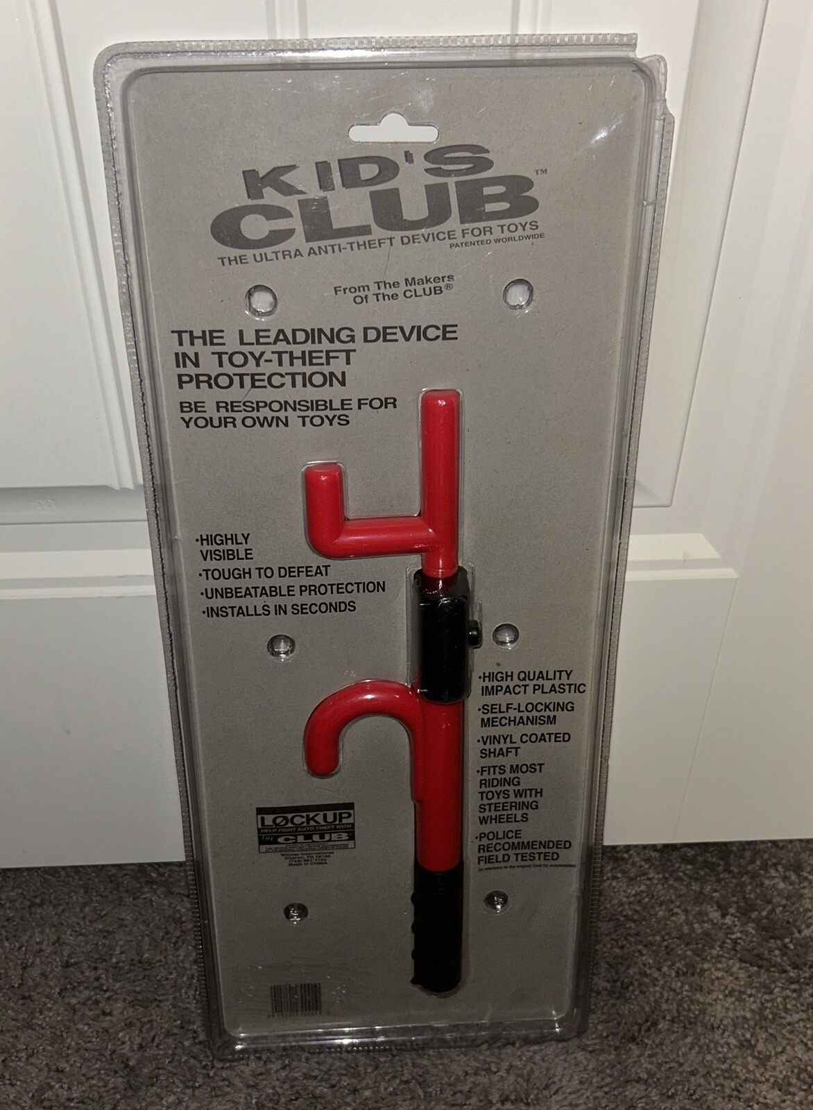 Club Anti-Theft Device For Kids Big Wheel Cars – Sealed/Brand New