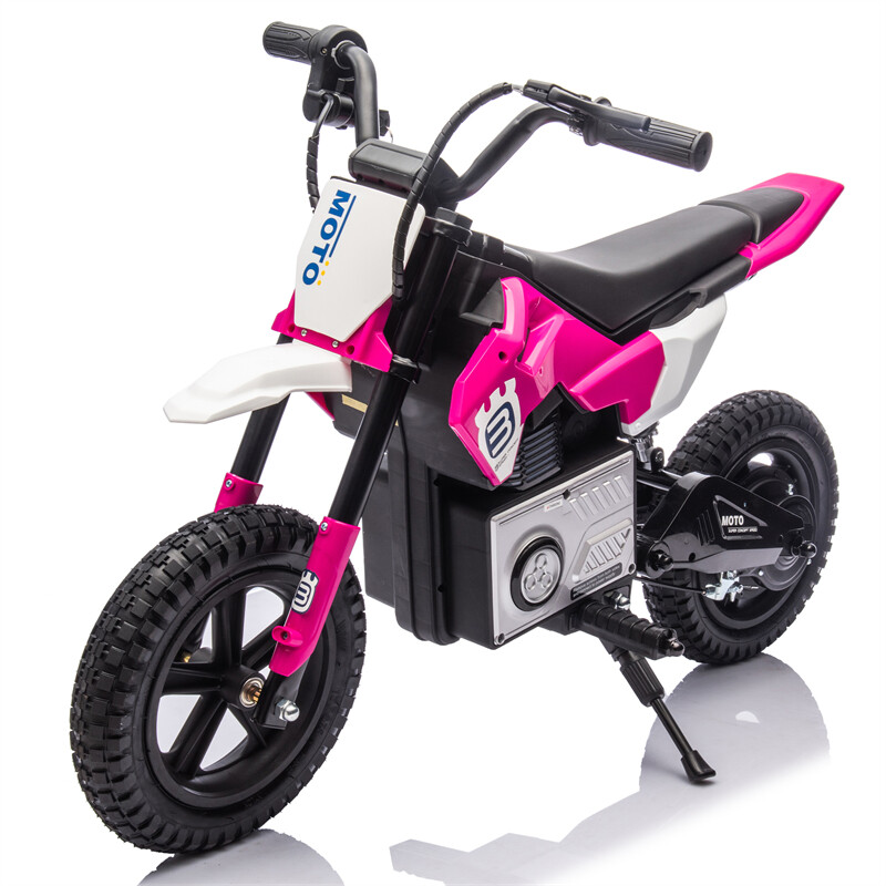 24V Kid Ride On Electric Toy Motocross Motorcycle 200W 3.1-9.32MPH for Aged 5-15