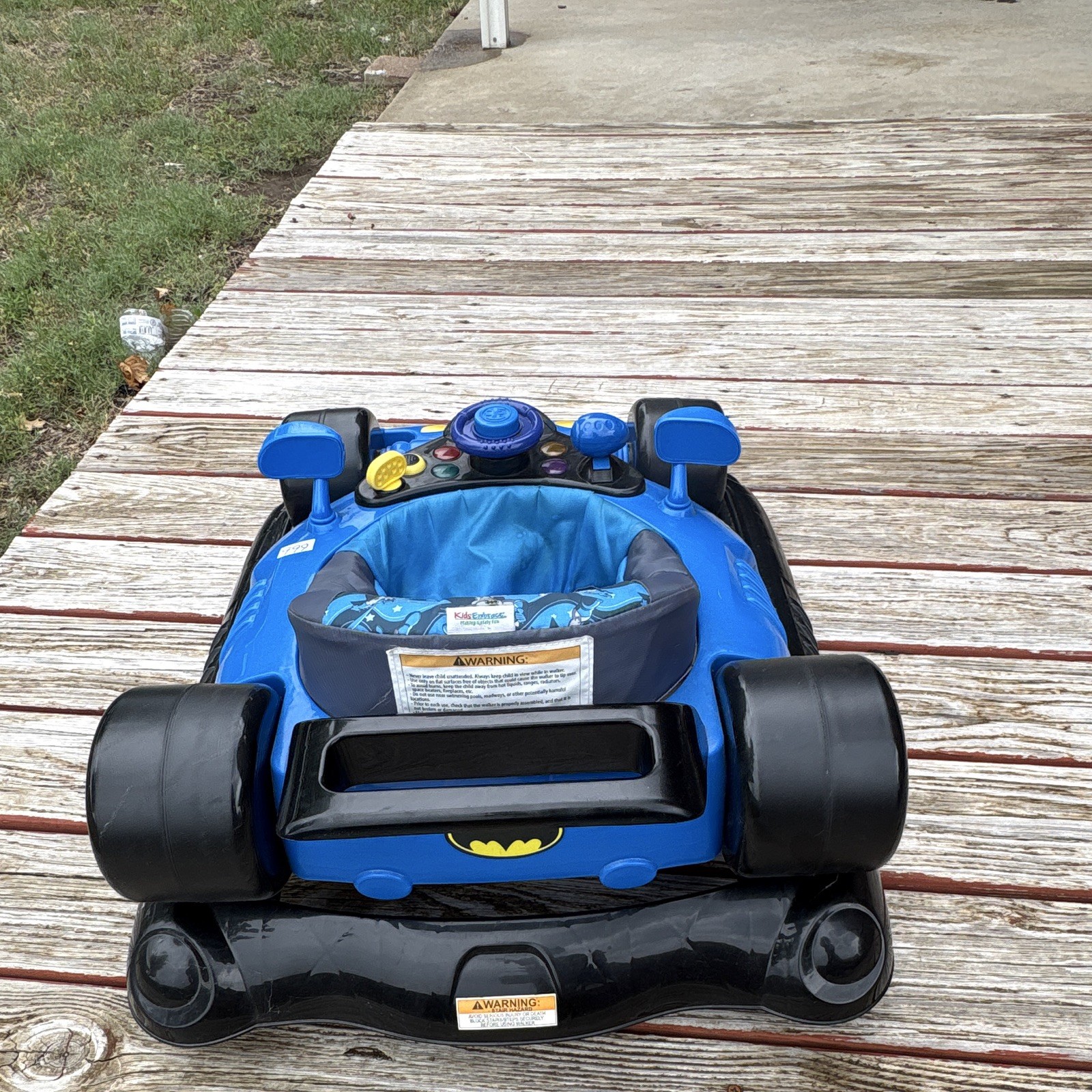 TODDLER Batman Blue & Black Ride-On Car Toy