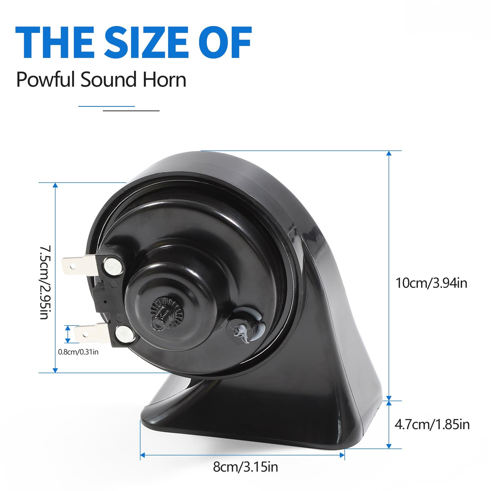 12V Car Horn Kit, 2-Piece, High, Low Tone, Waterproof, Super Loud, Dual Sound