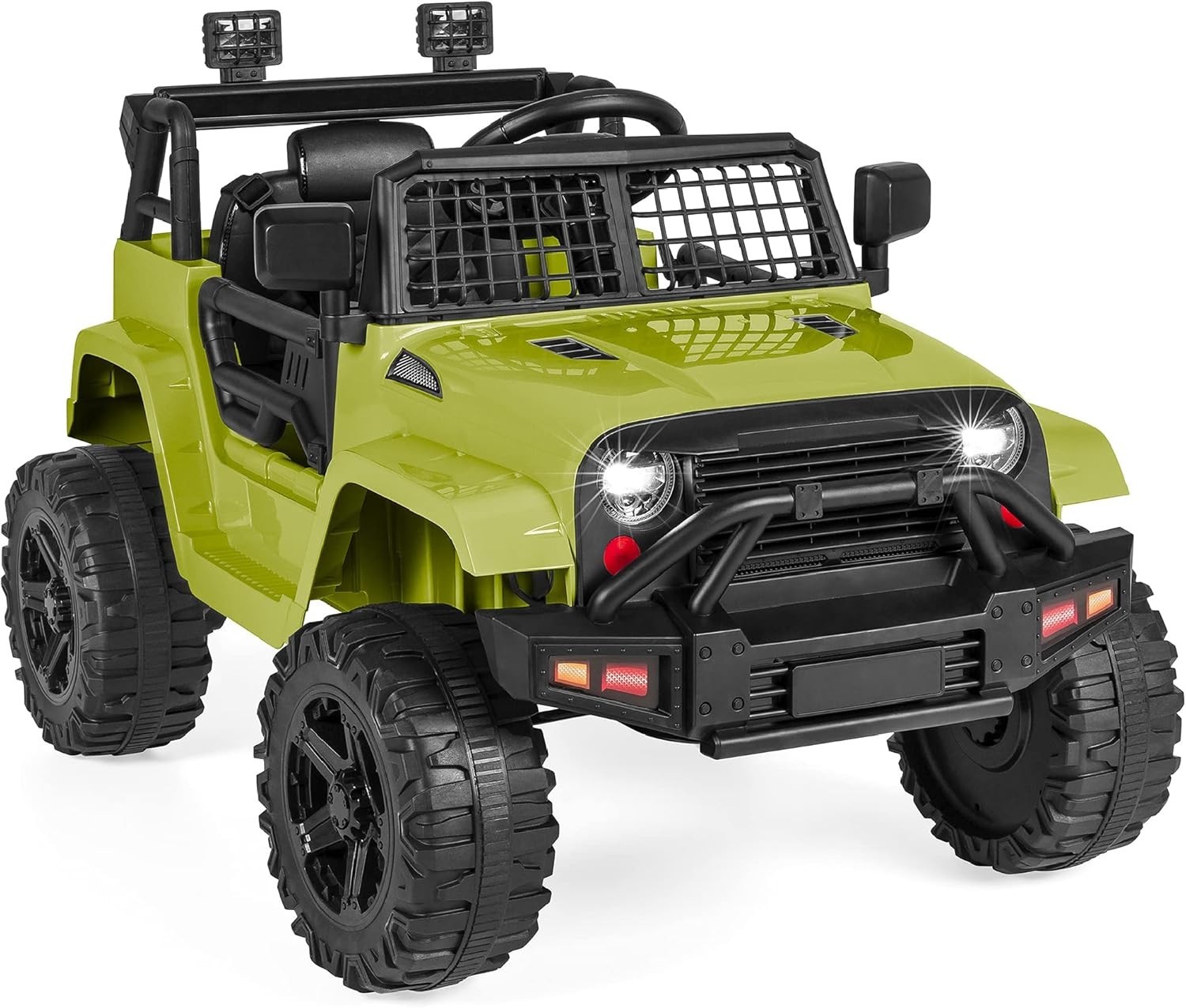 Durable 12V Kids Ride-On Car with Spring Suspension – Green Color, 3-8