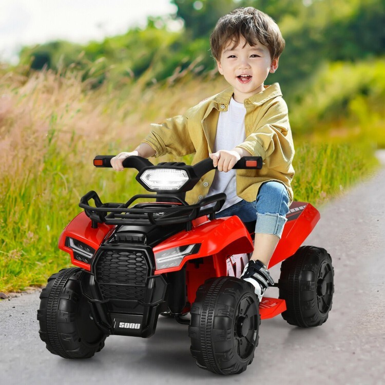 12V Kids Electric 4-Wheeler ATV Quad Ride On Car Vehicle W/ MP3 & LED Lights Red