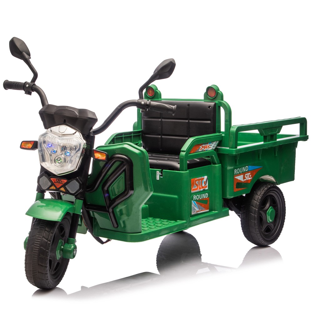 12V Electric Ride on Car 3-Wheel Cargo Truck with LED Music for Toddler Kids 3-6