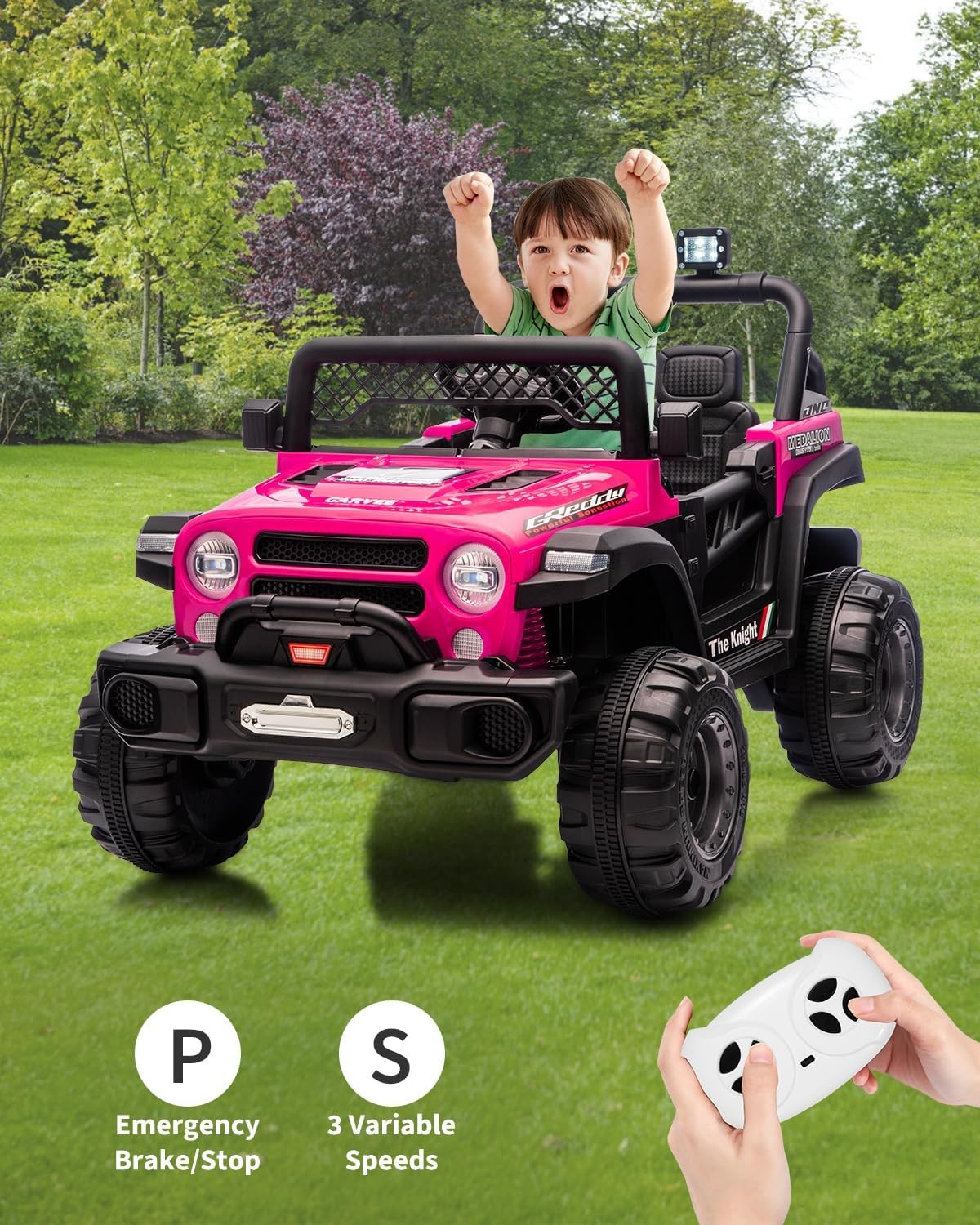 12V Kids Ride on Truck Toys for Big Kids Electric Vehicle with Parent Remote