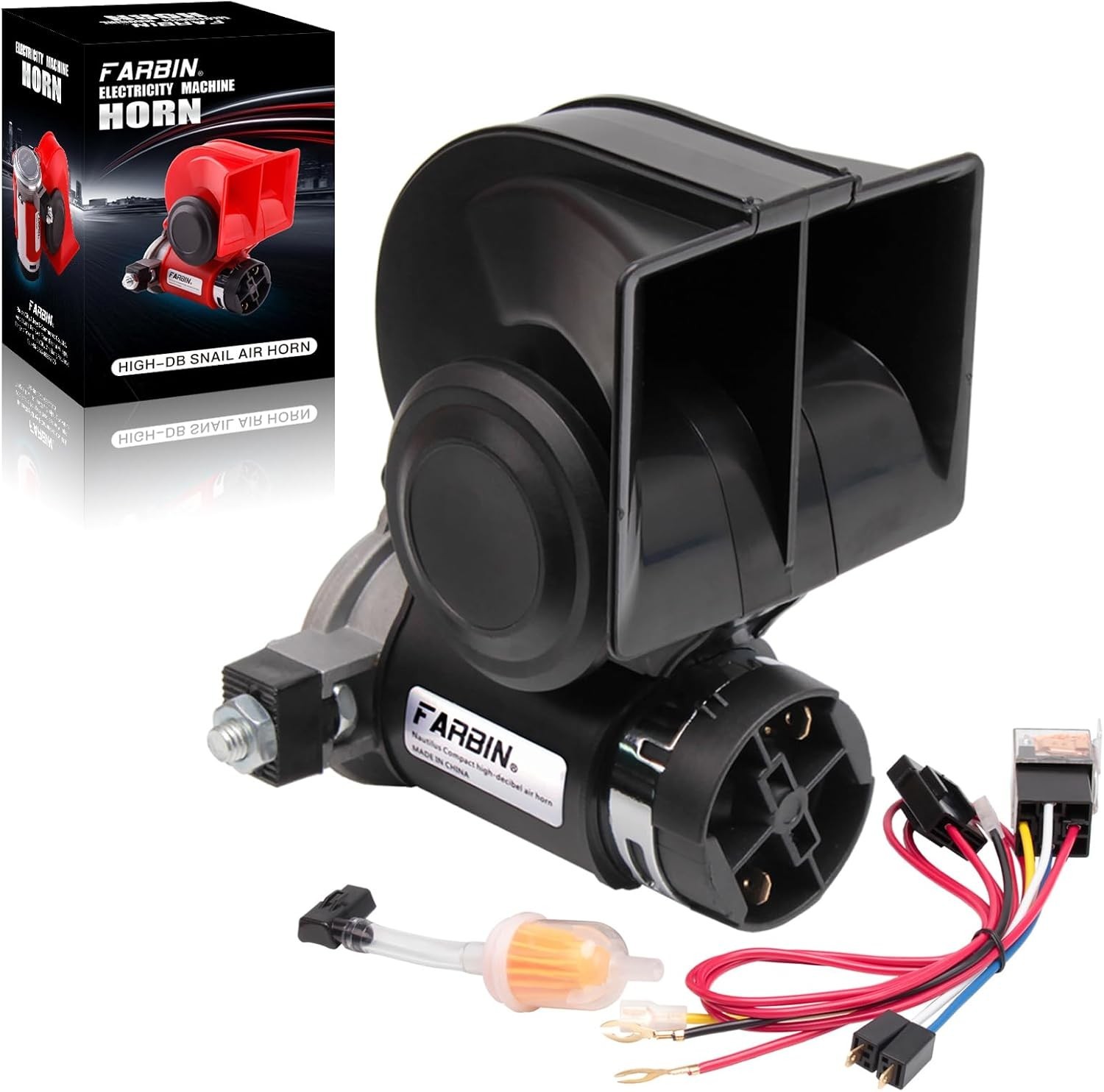 Air Horn for Truck,Compact Train Horn,Car Horn 12V 150db Super Loud with Wiri…