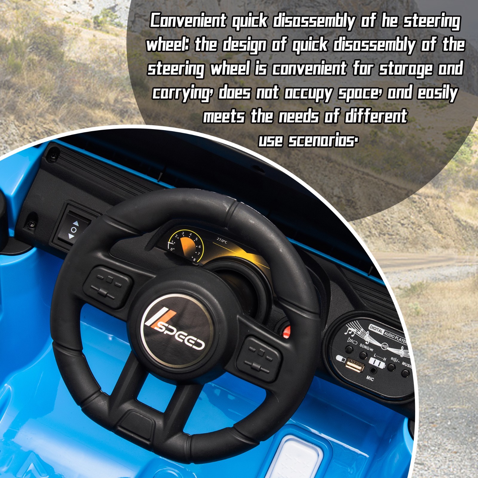 12V Electric Ride On Toys Jeep UTV Car for Kids w/Remote, Battery Powered Wheels