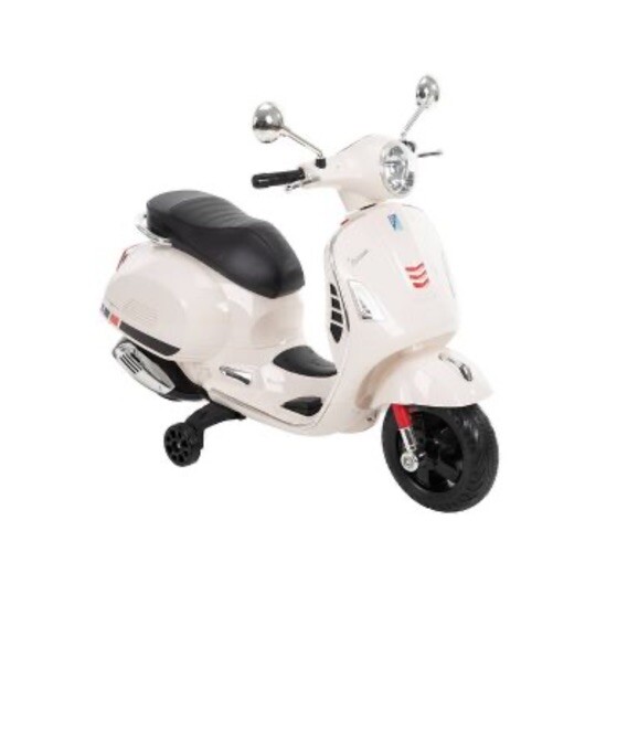 Huffy 6V Vespa Ride-On Electric Scooter ~Kids Ideal ages 3 to 7 years, White