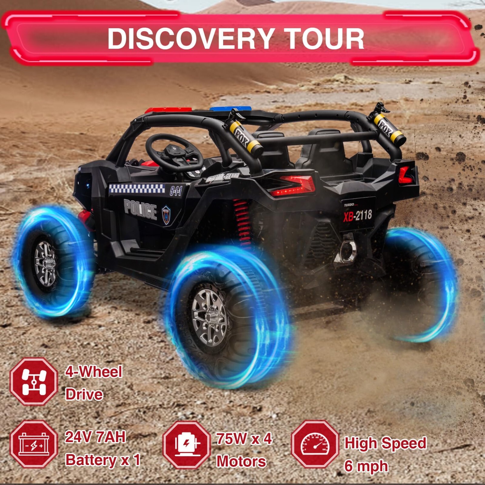 Can-Am 24V Kids Ride On UTV Car for Kids Electric 4 Wheeler Off-Road W/Remote