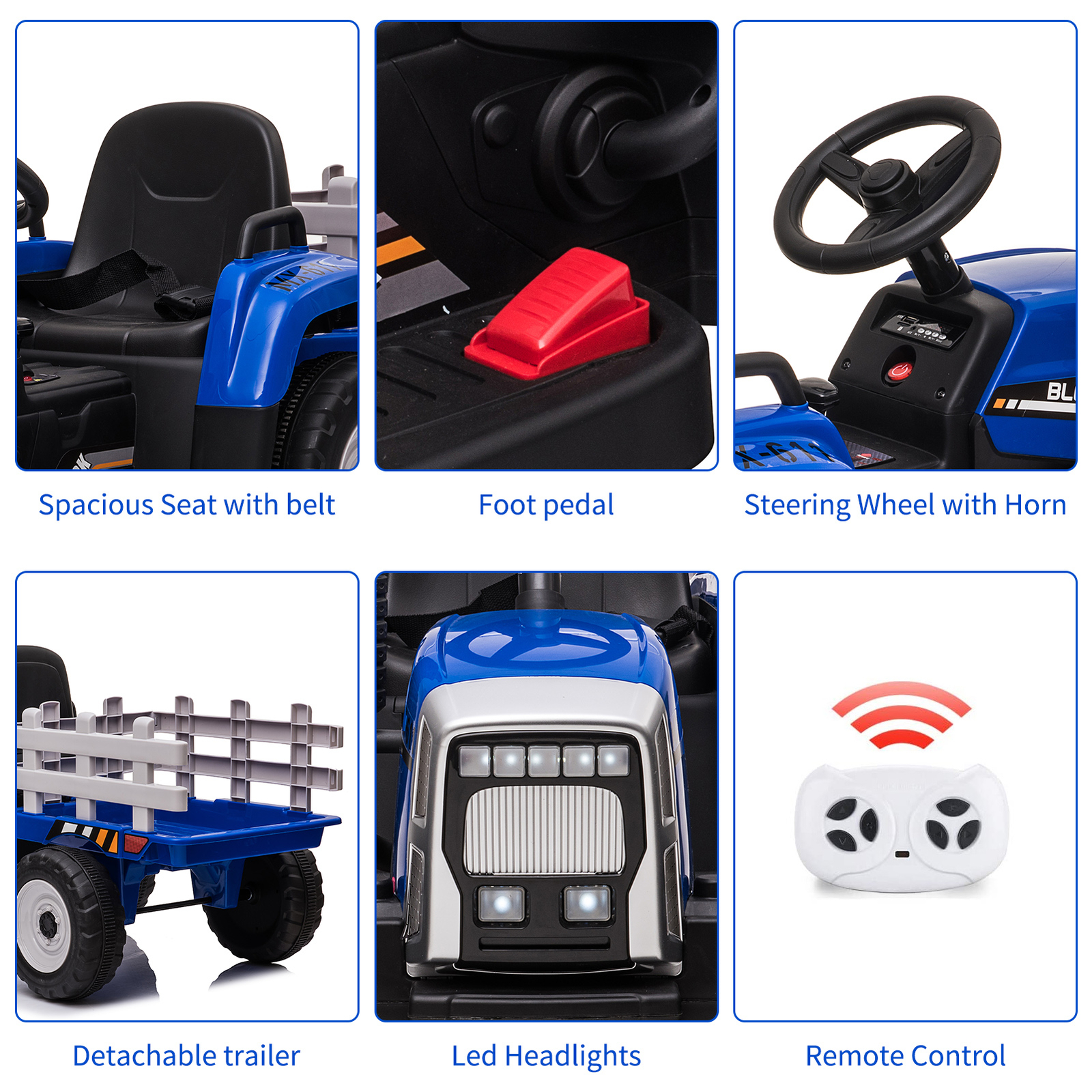 Toddler Ride On Car Electric Remote Control Battery Powered for Kids 3-6 Years