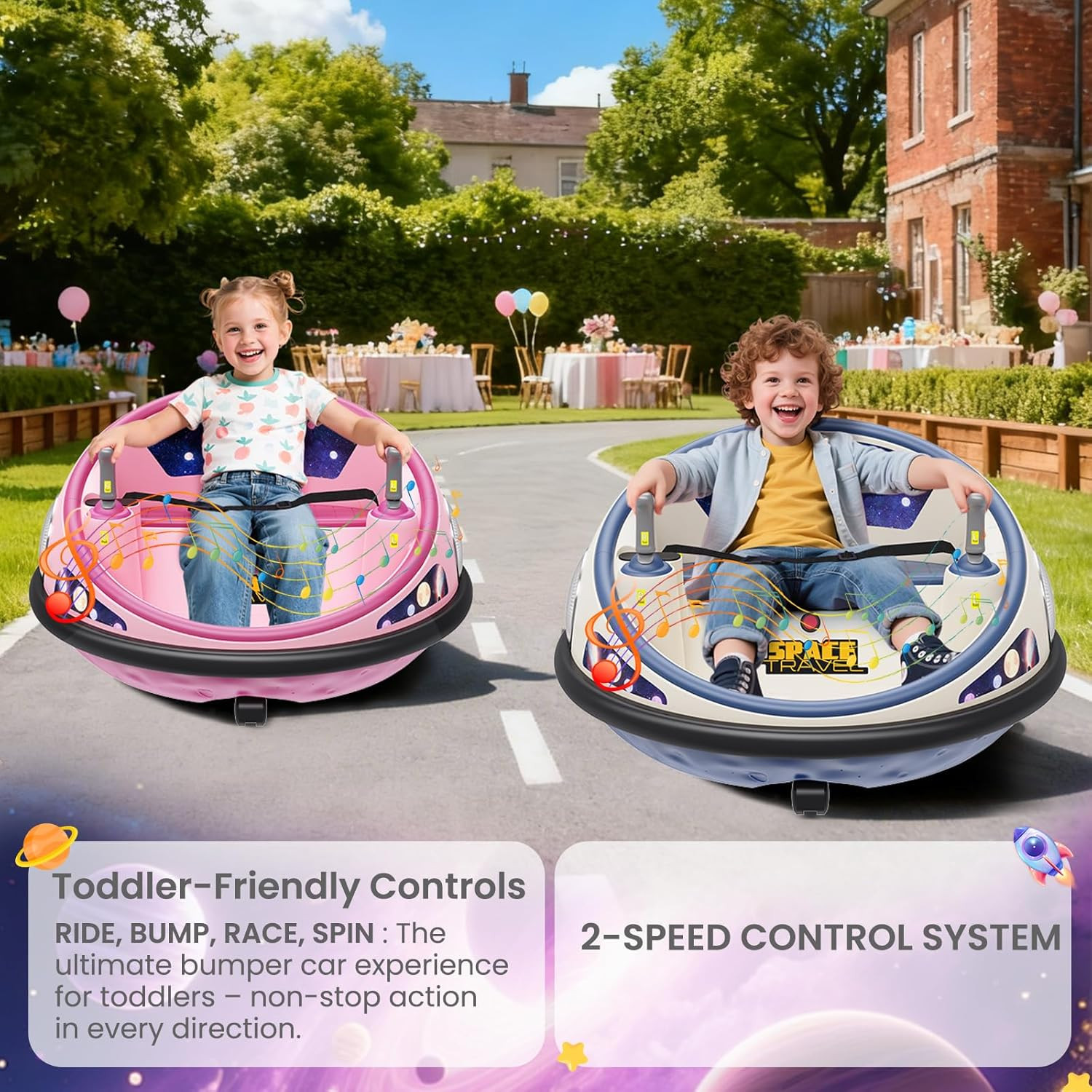 12V Kids Electric Bumper Car with 360° Spin & Parent Remote Control, Rechargeabl