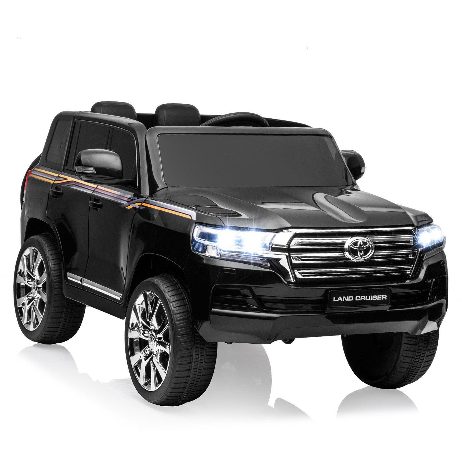 Clearance Sale-12V Toyota Land Cruiser Ride On Car w/ Remote 3 Speeds Music LED