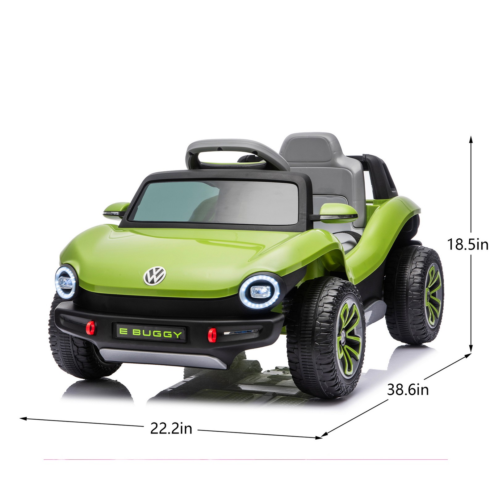 12V Kids Toy Ride on Car Parental Remote LED Music Licensed VW Volkswagen Beetle