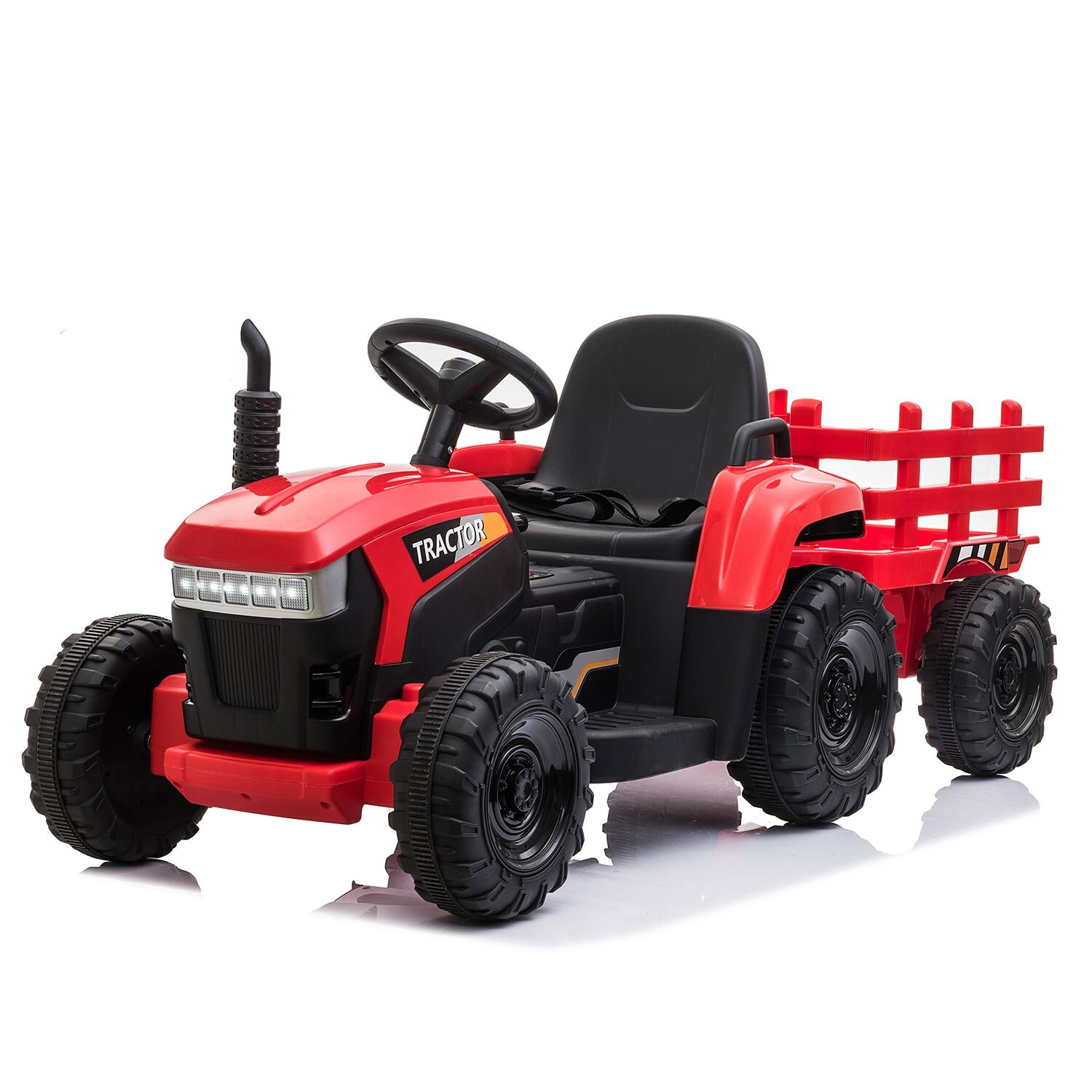 Kids Ride On Tractor with Trailer 12V Battery Powered Toy