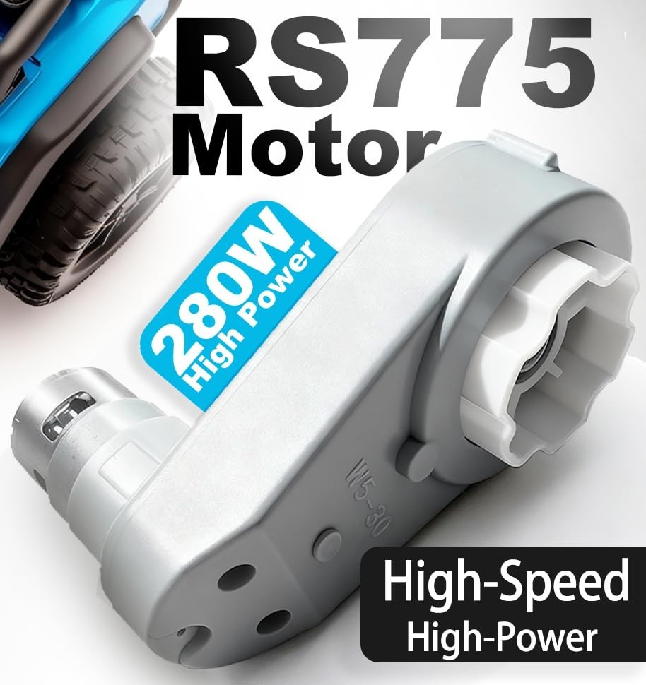 High-Speed 24V RS775 Motor Gearbox for Power Wheels Upgrade, 18V-24V DC Motor Re